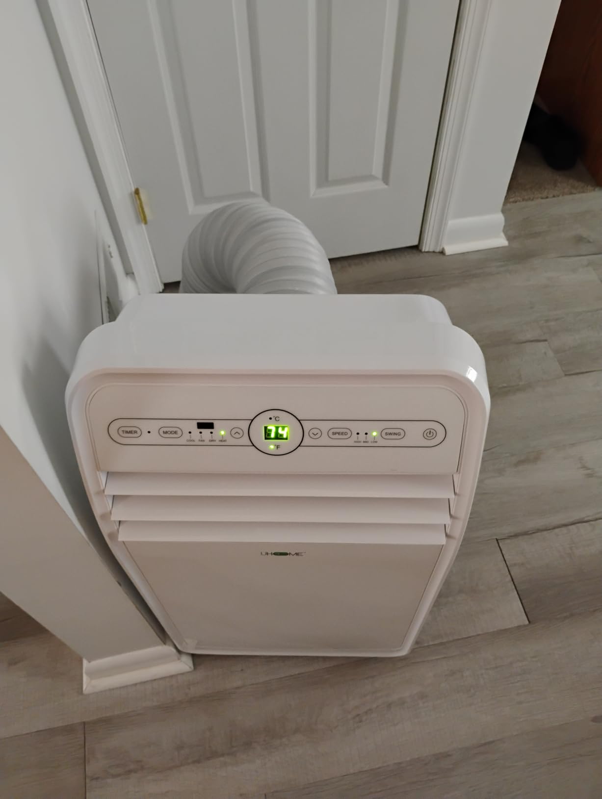 Uhome 12000 BTU Portable Air Conditioner with Heater up to 400 Sq. Ft, Ac Heater Combo Window Unit, Portable AC Unit with Dehumidifier & Fan, Cools & Heats,Remote Control and Window Kit Included,White - Customer Photo 2