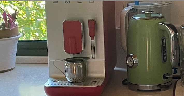 SUSTEAS Electric Kettle - 57oz Hot Tea Kettle Water Boiler with Thermometer, 1500W Fast Heating Stainless Steel Tea Pot, Cordless with LED Indicator, Auto Shut-Off & Boil Dry Protection, Beige - Customer Photo 1