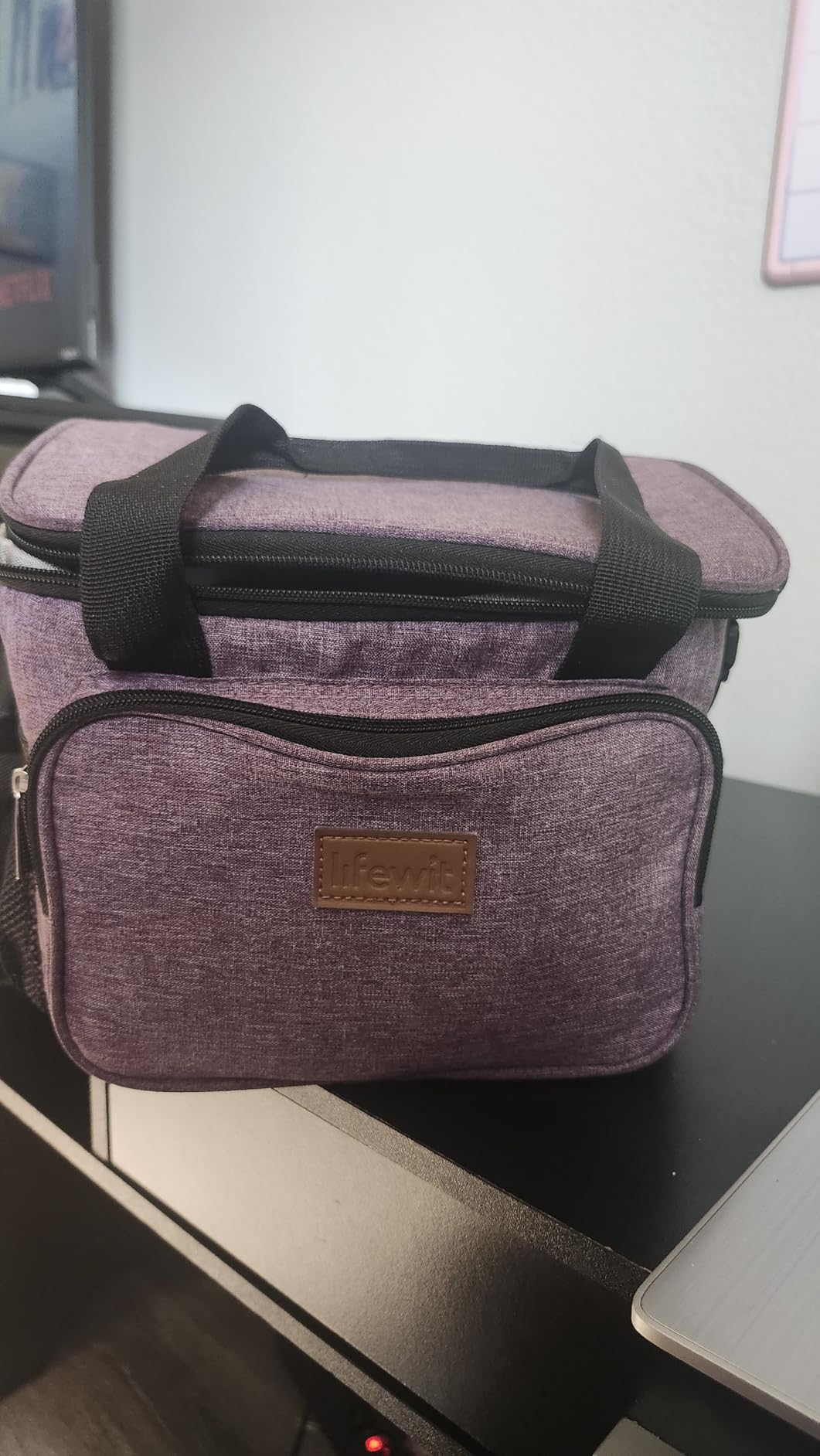 Lifewit Medium Lunch Bag Insulated Lunch Box Soft Cooler Cooling Tote for Adult Men Women, Black 12-Can (9L) - Customer Photo 2