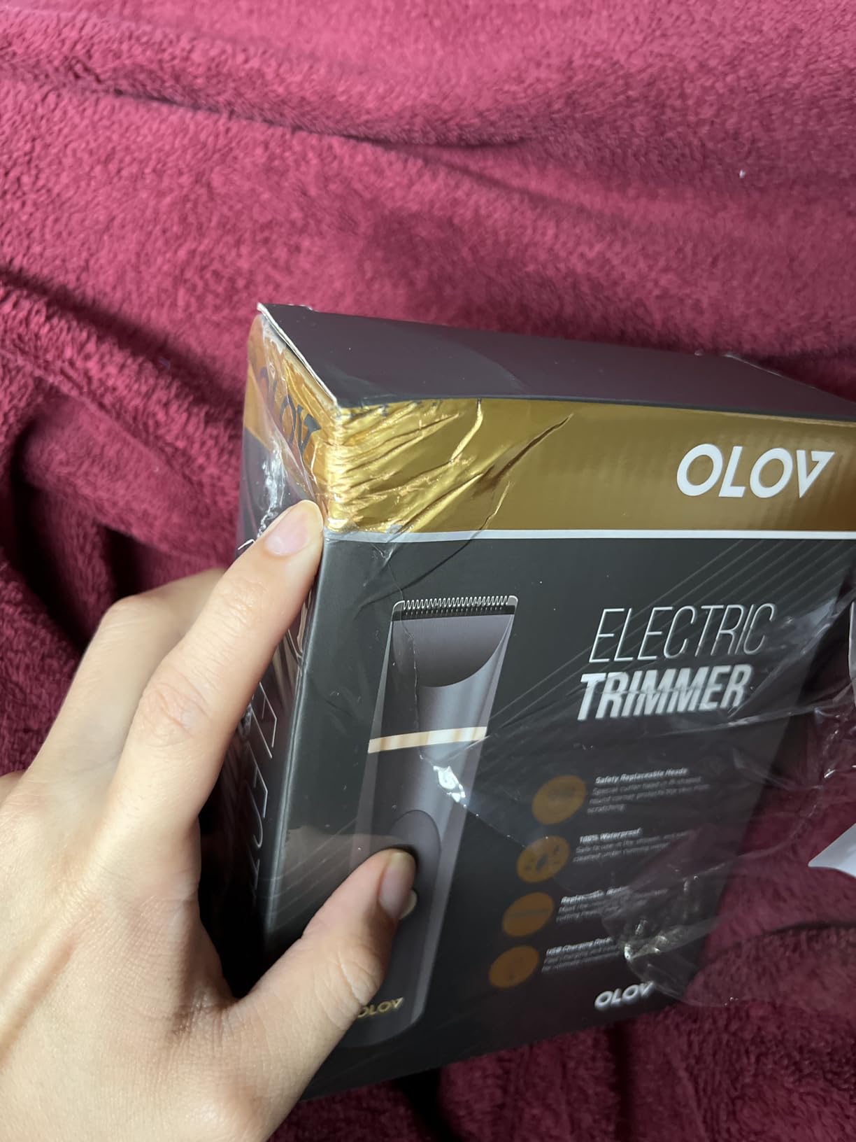 OLOV Electric Body Hair Trimmer - Groin Trimmer for Men - Bikini Trimmer Women - Wet/Dry Shaver Groomer, Replaceable Ceramic Blade Heads, USB Recharge Dock, Waterproof Hygiene Razor, White - Customer Photo 1