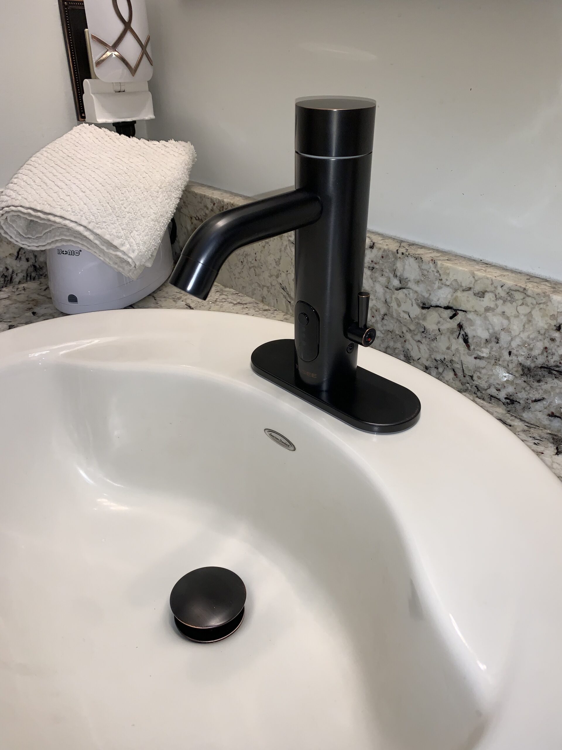 Touchless Bathroom Faucet for Home Use, with Temperature and Flow Control, Matte Black, TS-5303M - Customer Photo 2