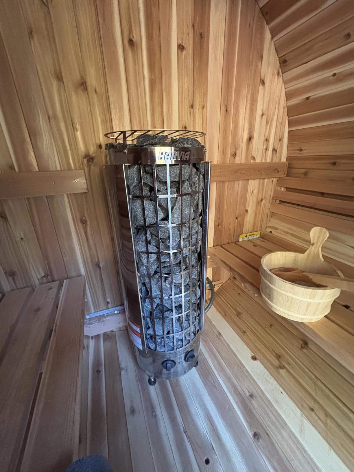 Finlandia Cilindro 8B Sauna Heater with Built-in Controls (Includes Sauna Stones) Sauna Equipment - Customer Photo 2