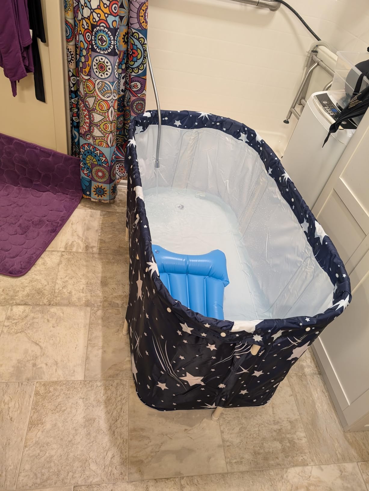 Portable Bathtub, Foldable Bathtub for Adults, Separate Family Bathroom SPA Therapy Tub for Shower Stall, Soaking Hot SPA and Ice Bath Tub, 45.3''x23.6''x19.7'' Customer Review Portable Bathtub, Foldable Bathtub for Adults, Separate Family Bathroom SPA Therapy Tub for Shower Stall, Soaking Hot SPA and Ice Bath Tub, 45.3''x23.6''x19.7'' - Customer Photo 1