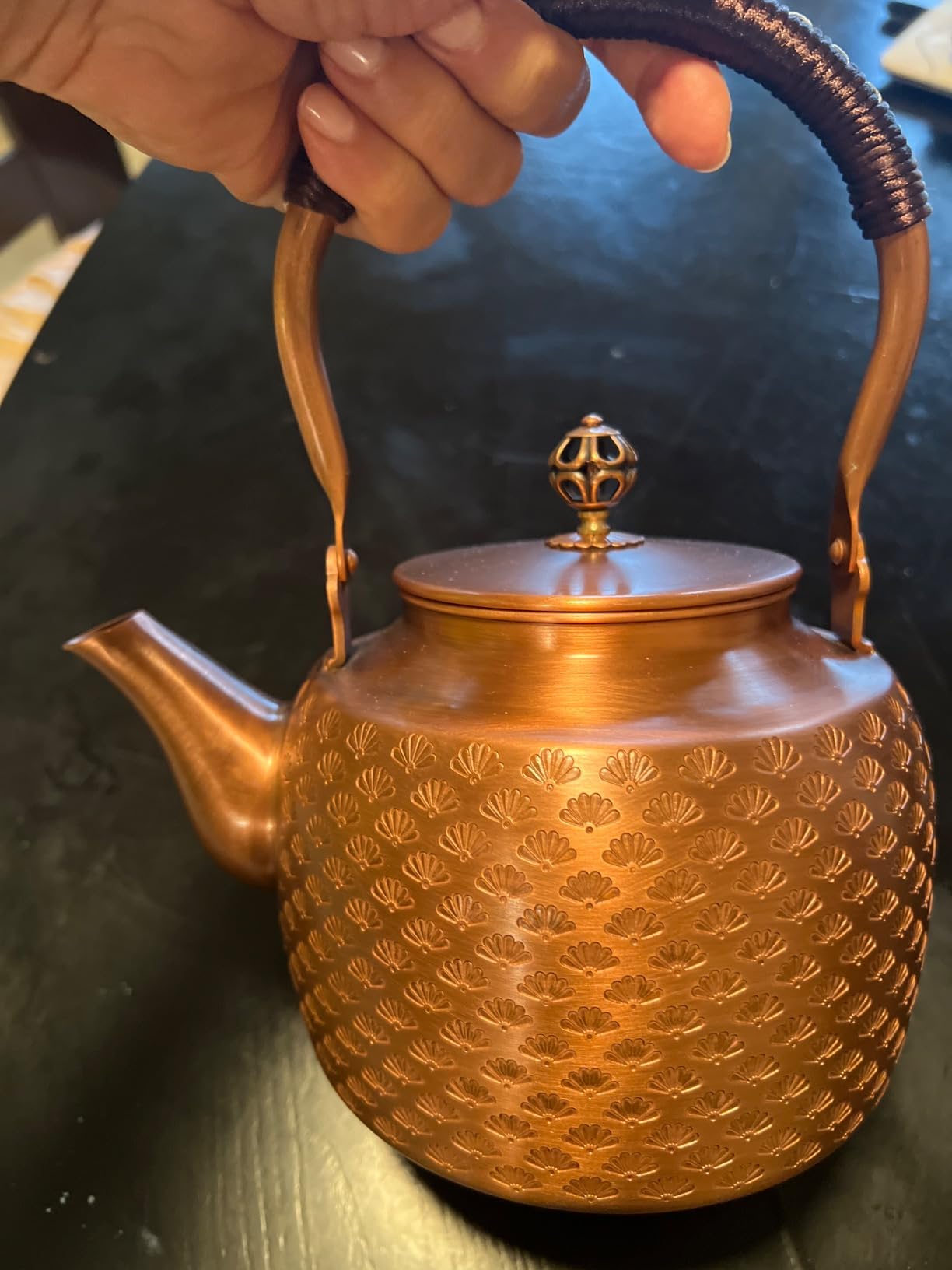 Kkekos Handmade Copper Kettle Copper Teapot for Stovetop 2000ml (Type3) - Customer Photo 2