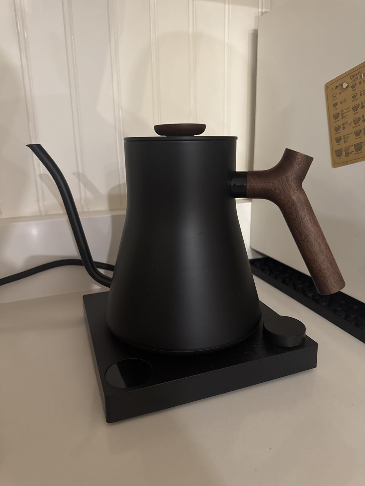 Fellow Stagg EKG Pro Electric Gooseneck Kettle - Pour-Over Coffee and Tea, Quick Heating, Precise Temperature Control, Scheduling, Built-in Brew Timer, Matte Black, 0.9 Liter - Customer Photo 1