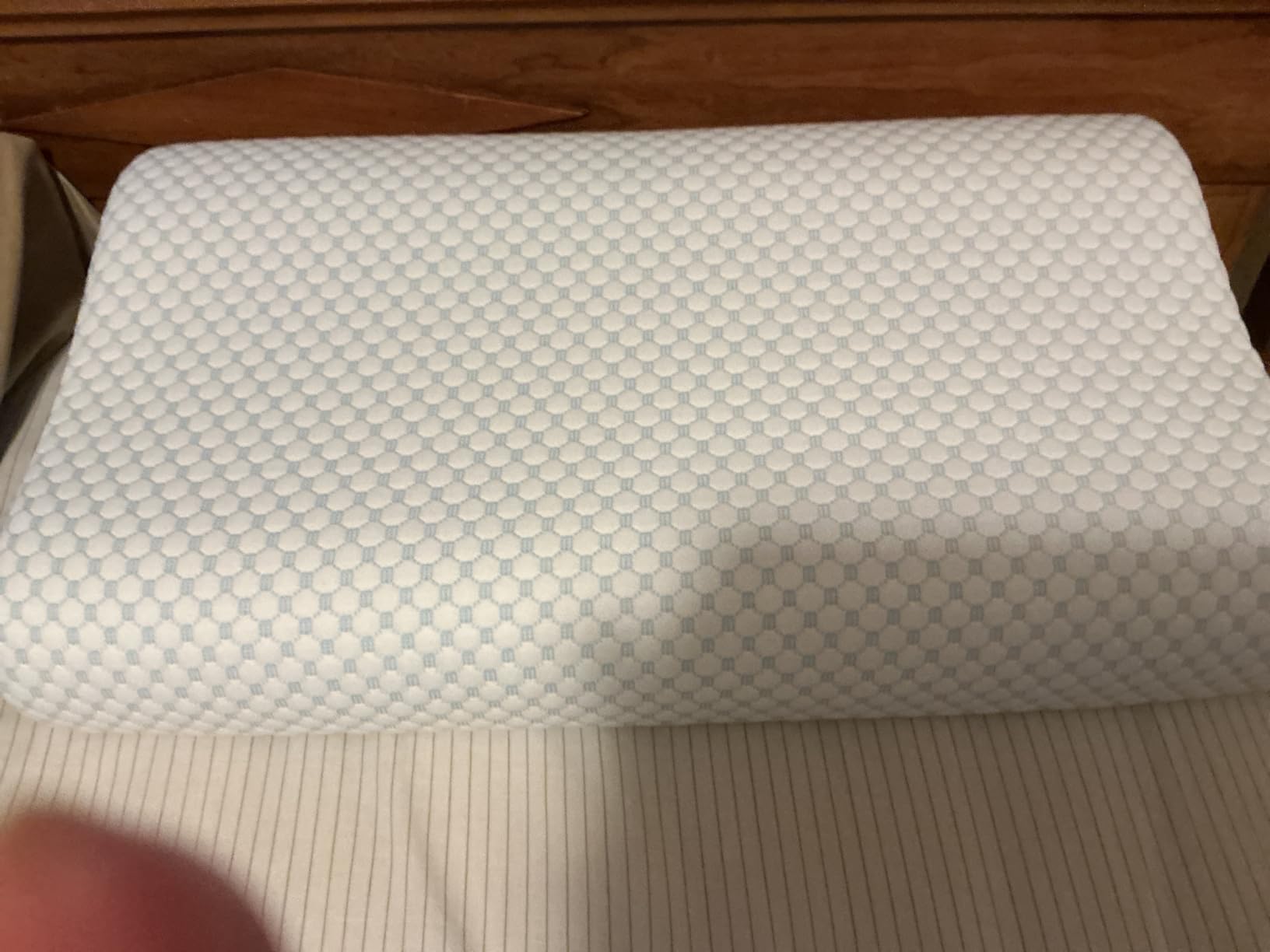 Memory Foam Bed Pillow for Sleeping, Ergonomic Cervical Contour Neck Support Orthopedic Pillow for Side Back Stomach Sleeper, Neck and Shoulder Pain - Customer Photo 2