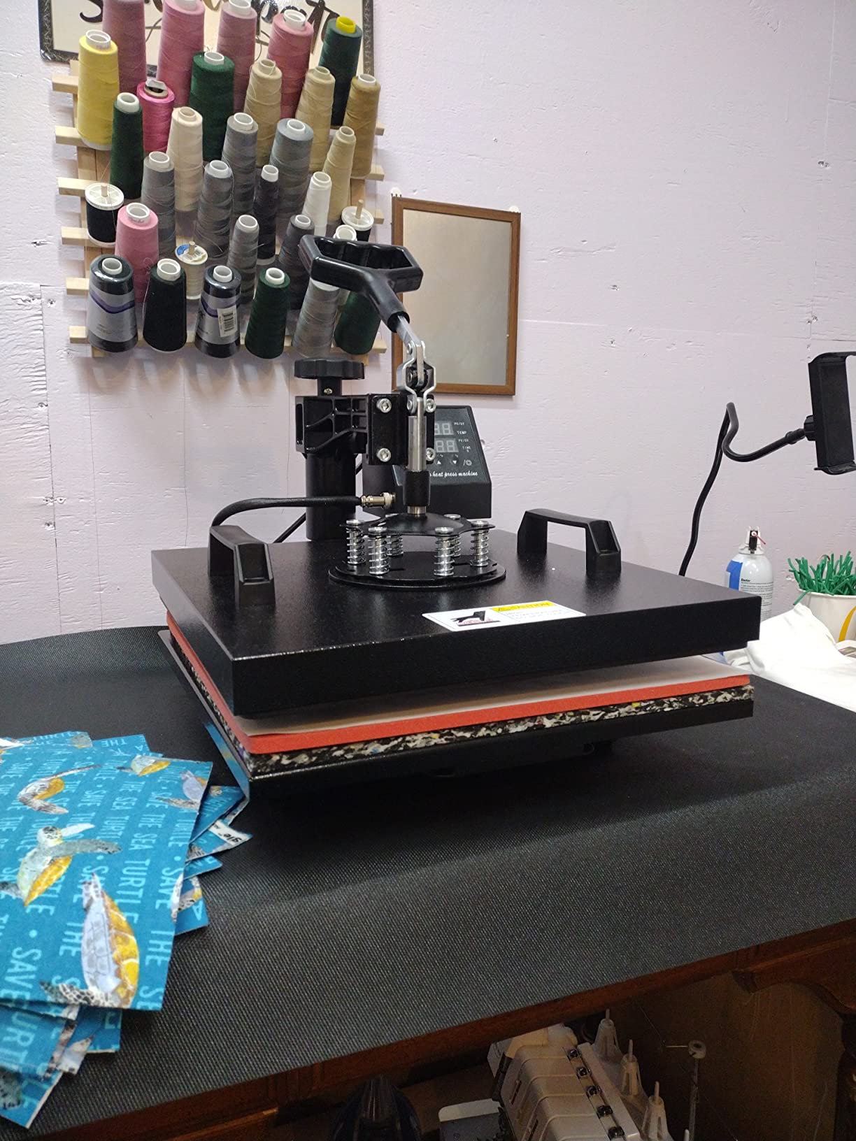 Heat Press 15x15 Inch 8 in 1 Heat Press Machine, Swing Away T Shirt Pressing Machine Digital Control, Multifunction Heat Press Transfer Machine Sublimation Combo for T-Shirt Hat Cap Mug Plate - Customer Photo 1