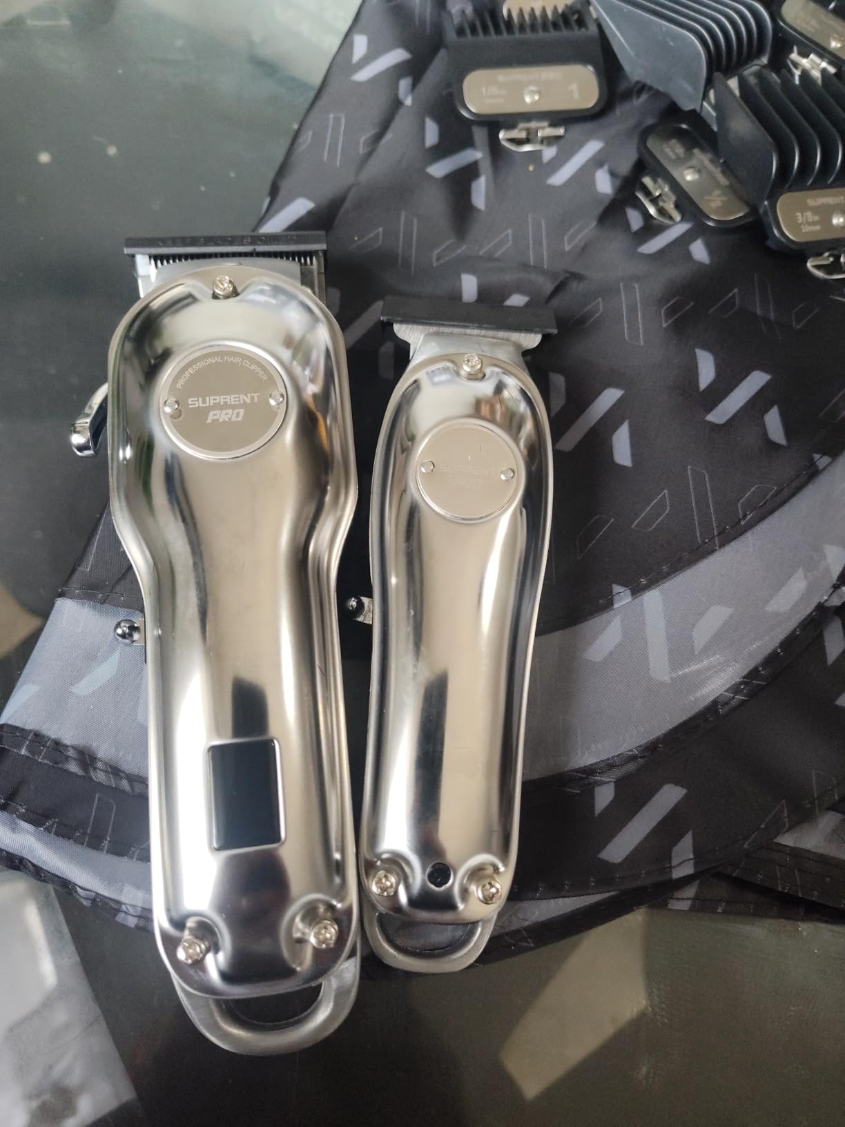 SUPRENT PRO Professional Hair Clippers for Men- Hair Cutting Kit & Zero Gap T-Blade Trimmer Combo- Cordless Barber Clipper Set with LED Display for Mens Gifts(Black) - Customer Photo 1