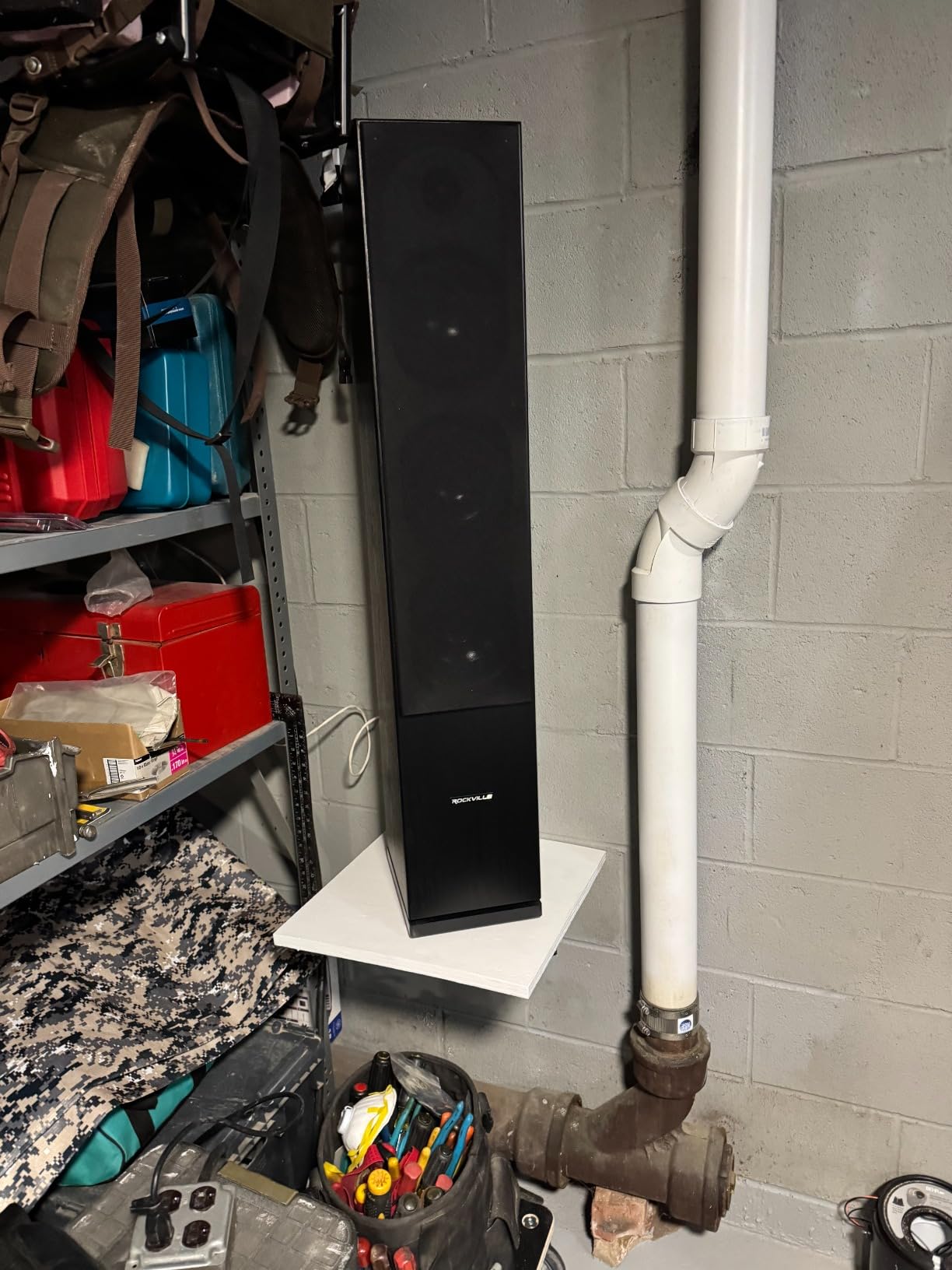 Rockville (2) RockTower 68B Black Home Audio Tower Speakers Passive 8 Ohm - Customer Photo 2