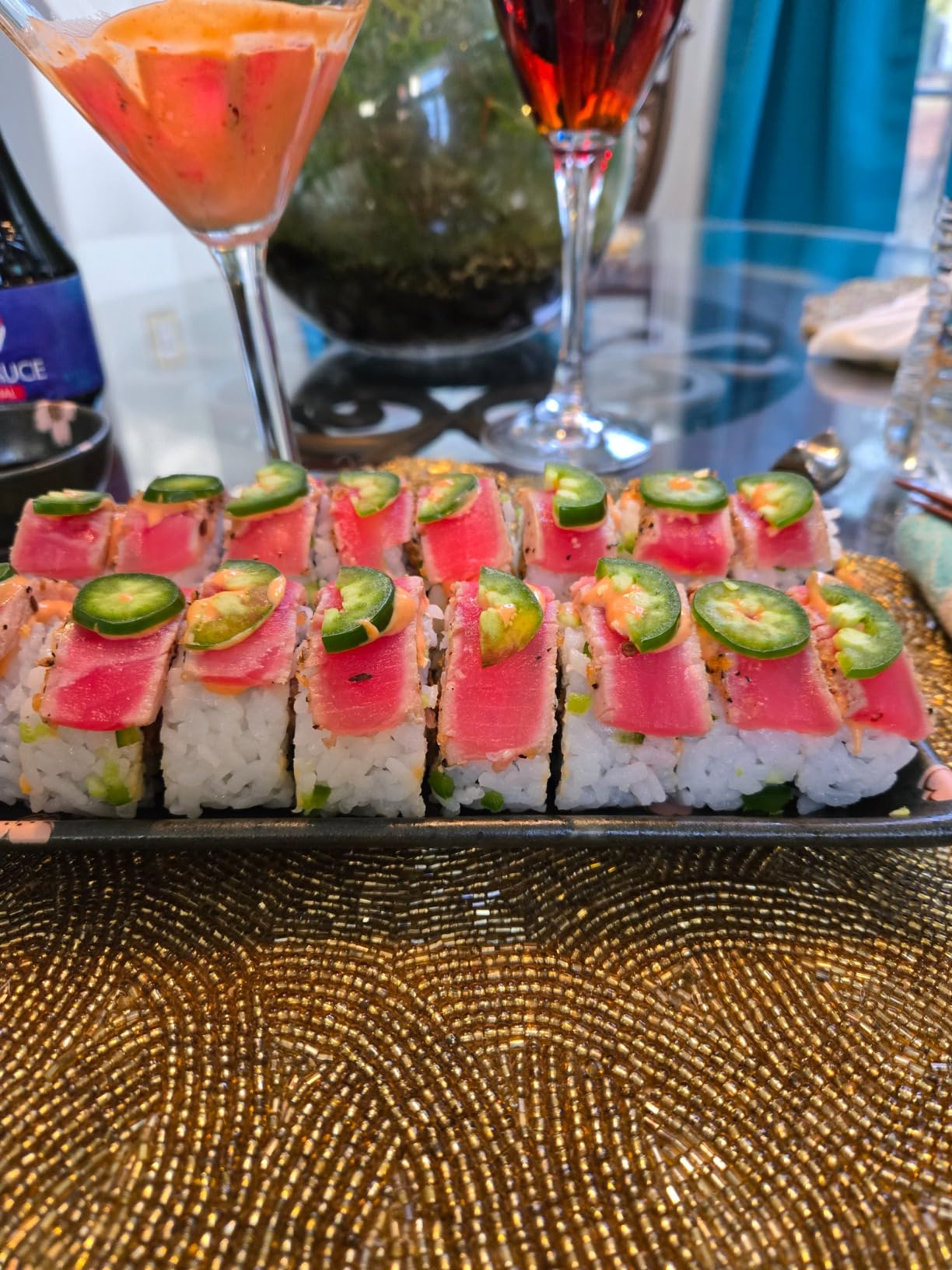 KEEMMAKE Sushi Knife - 10 inch Yanagiba with 440C Stainless Steel Blade, Japanese Sashimi Knife with G10 Bolster and Octagonal Rosewood Handle, Gift Box Included - Customer Photo 2