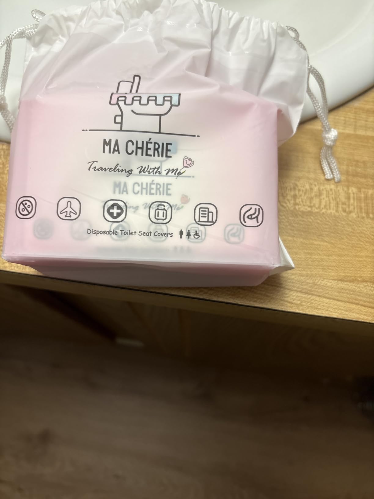 MA CHÉRIE Disposable Toilet Seat Cover 60 Pcs,Extra Large,Flushable,Travel and Pocket Size - Customer Photo 1