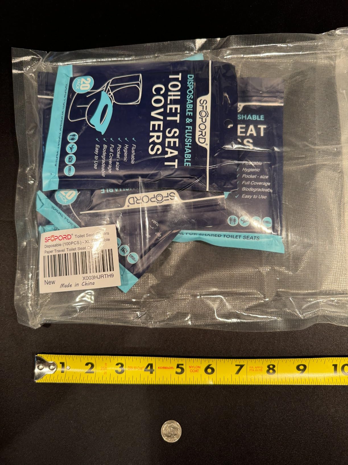 XL 100PCS Toilet Seat Covers Disposable - Flushable Paper Toilet Seat Cover is Travel Accessories, Travel Essentials for Public Restrooms, Airplane, Camping - Customer Photo 1