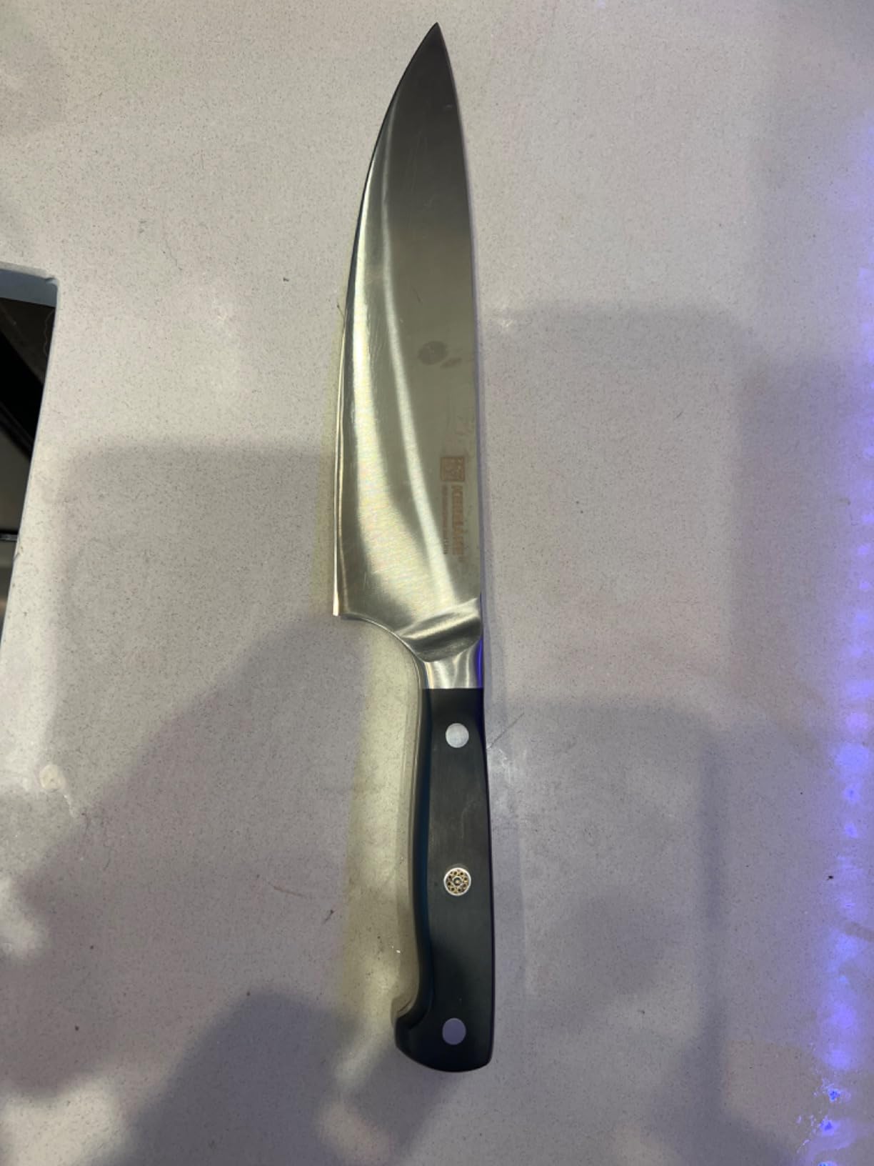 KEEMAKE Santoku Knife Set of 3pcs, Japanese Chef Knife Sets with German High Carbon Stainless Steel 1.4116 Kitchen Knives, Pakkawood Handle Cutting Knives - Customer Photo 2