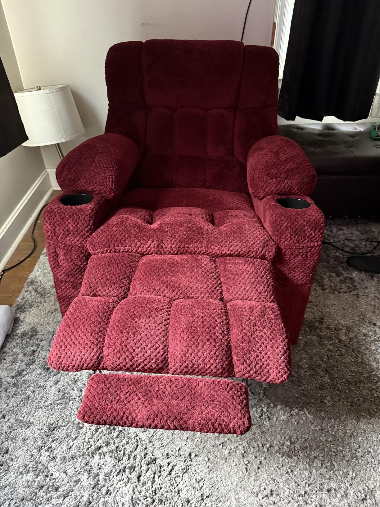 MCombo Dual Motor Power Lift Recliner Chair for Elderly, Massage Heat 7890 | Zero Gravity Lift Chair, Infinite Position, Lay Flat, USB Ports, Cup Holders, FSC, OEKO-TEX, Fabric (Medium, Dark Grey) customer photo 2
