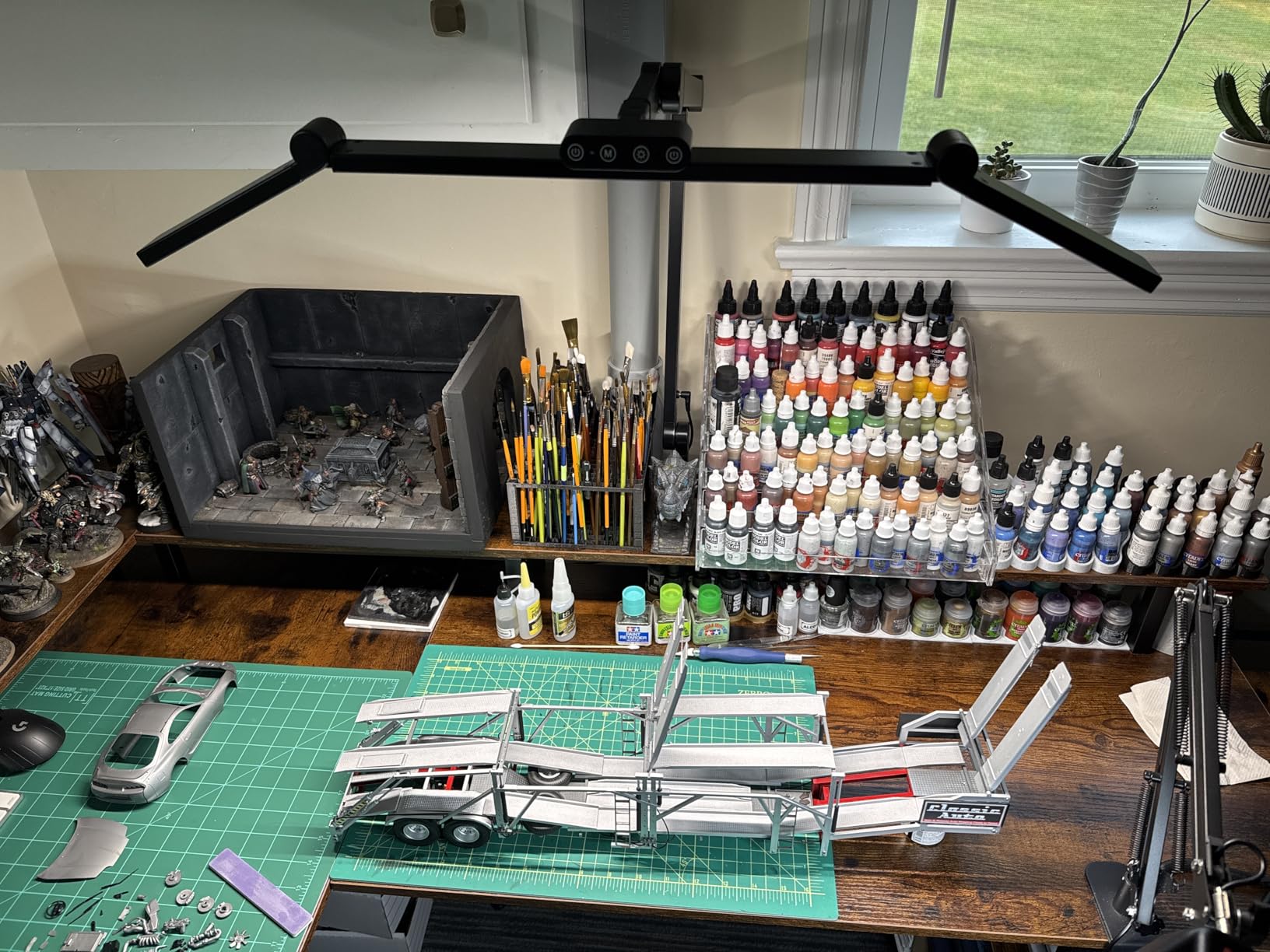 Micomlan Led Desk Lamp with Clamp, Architect Desk Lamp for Home Office with Atmosphere Lighting, 24W Ultra Bright Auto Dimming Computer Light Stepless Dimming and Tempering LED Table Light - Customer Photo 1