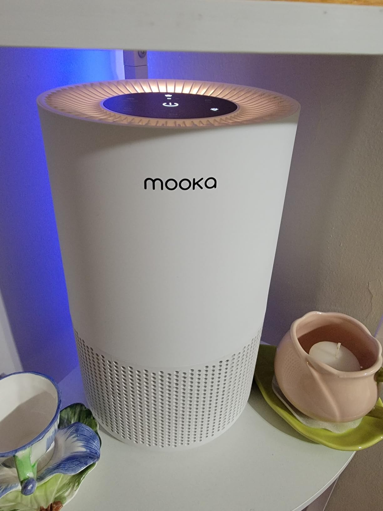 Air Purifiers for Home Large Rooms up to 1200ft², MOOKA H13 True HEPA Air Purifier for Bedroom Pets with Fragrance Sponge, Timer, Air Filter Cleaner for Smoke, Odor, Dander, Pollen (White) - Customer Photo 1