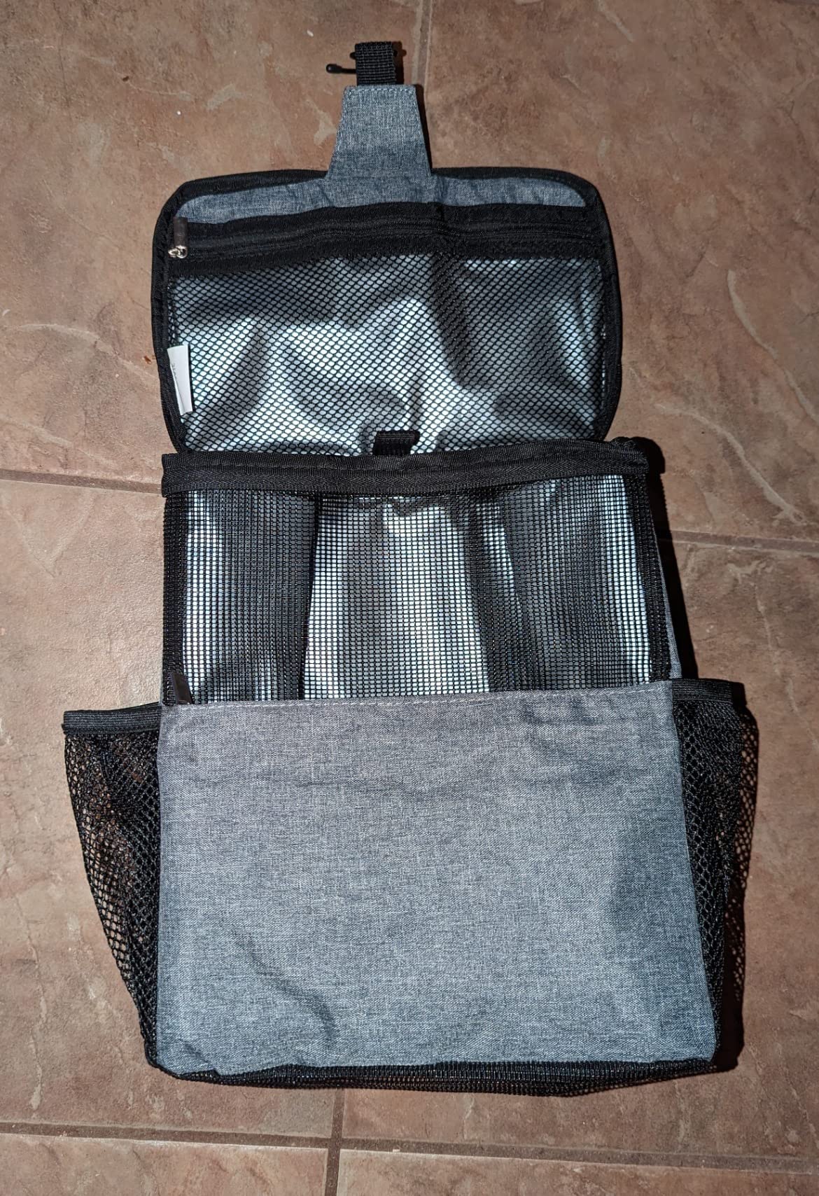 Lifewit Mesh Shower Caddy Bag Portable College Dorm Room Essentials Caddy Tote Basket for Bathroom, Gym, Travel, Camping Quick Dry Hanging Shower Organizer Toiletry Bag for Women Men, Medium, Black - Customer Photo 2