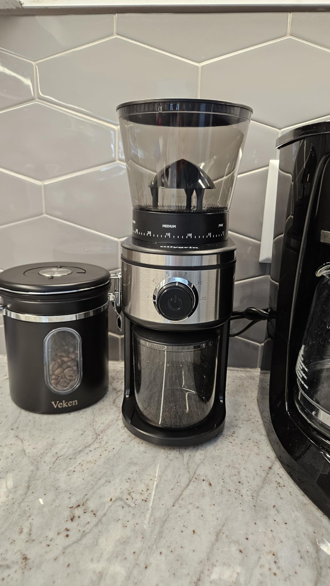 Ollygrin Burr Coffee Grinder, Electric Conical Coffee Bean Grinder With 30 Adjustable Grind Settings For 2-12 Cups - Customer Photo 1