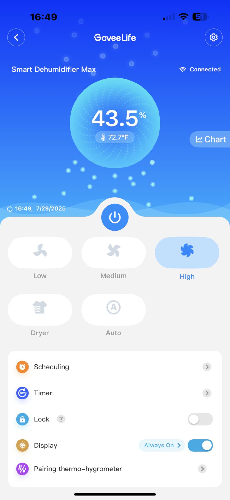 GoveeLife Dehumidifier for Home 4,500 Sq.Ft, 50 to 137 Pint Smart Auto Humidity Control, Drain Hose, 2.0Gal Bucket, Compressor Dehumidifiers for Basement with Auto Shut Off, Bathroom, Bedroom, Garage Customer Review GoveeLife Dehumidifier for Home 4,500 Sq.Ft, 50 to 137 Pint Smart Auto Humidity Control, Drain Hose, 2.0Gal Bucket, Compressor Dehumidifiers for Basement with Auto Shut Off, Bathroom, Bedroom, Garage - Customer Photo 1