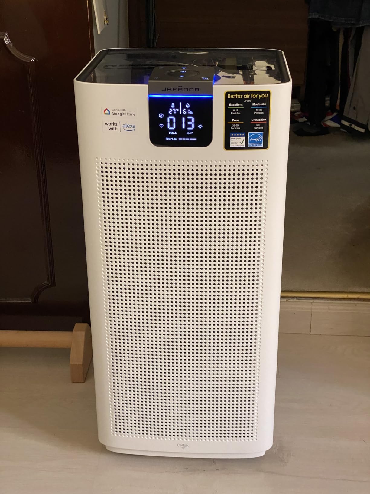 Jafända Air Purifier for Home Large Room 3800 ft², APP & Alexa, Ture HEPA Activated Carbon Air Filter, Smart HEPA Air Purifiers for Office Remove Dust Pollen Smoke Allergies Mold Odors Pet Dander VOCs - Customer Photo 1