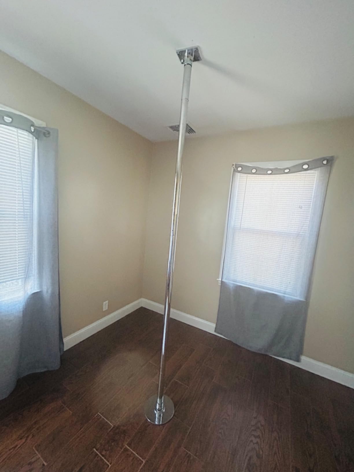 Height Adjustable Permanent Dance Pole with Fixed Plate Enhanced Safety and Stability for Home Dancing - Customer Photo 2