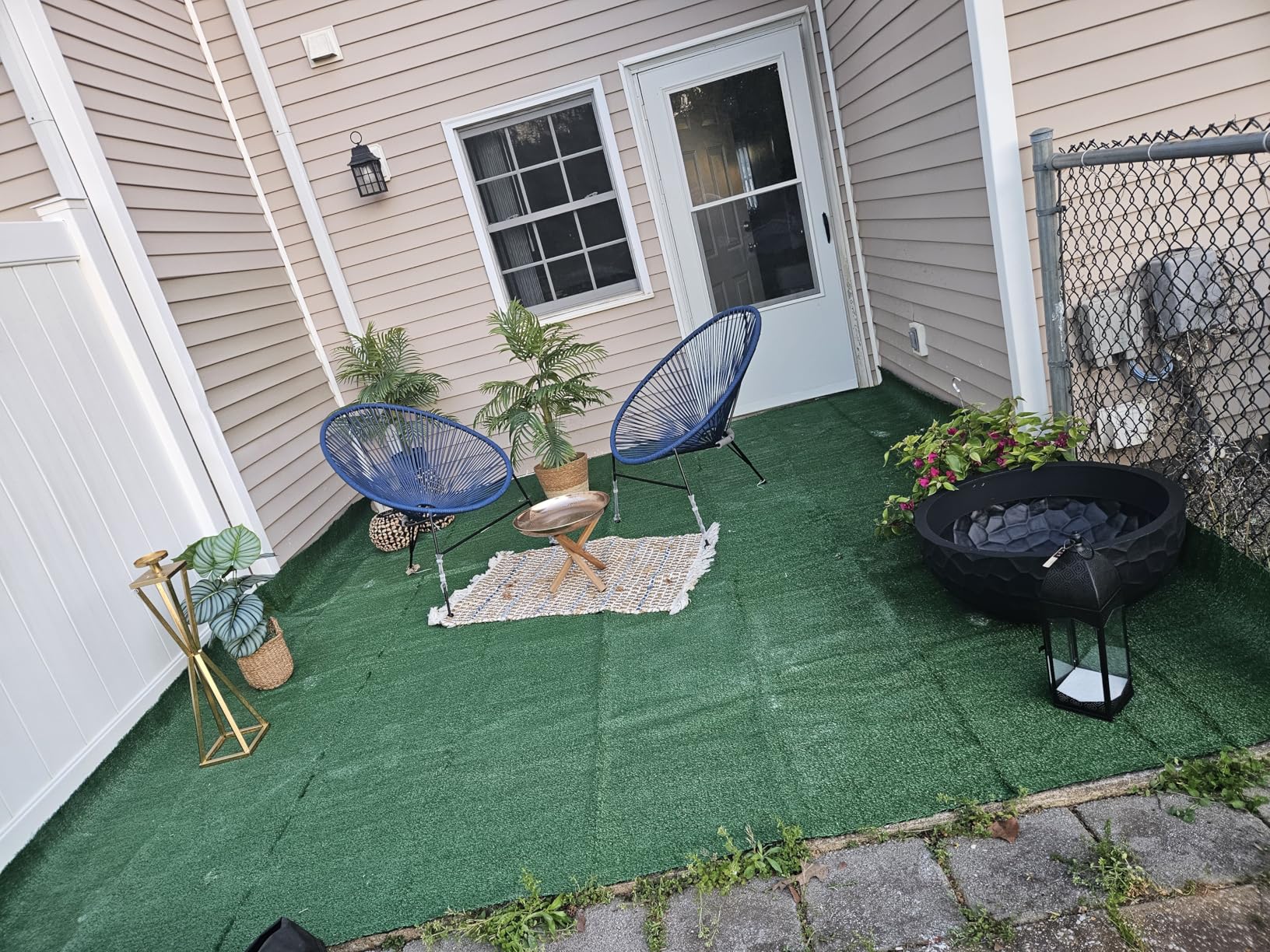 Garland Rug Artificial Grass 12 Ft. X 12 Ft. Large Indoor/Outdoor Area Rug Green -Lush Green, Durable, and Low-Maintenance for Patios, Lawns, and More - Customer Photo 1