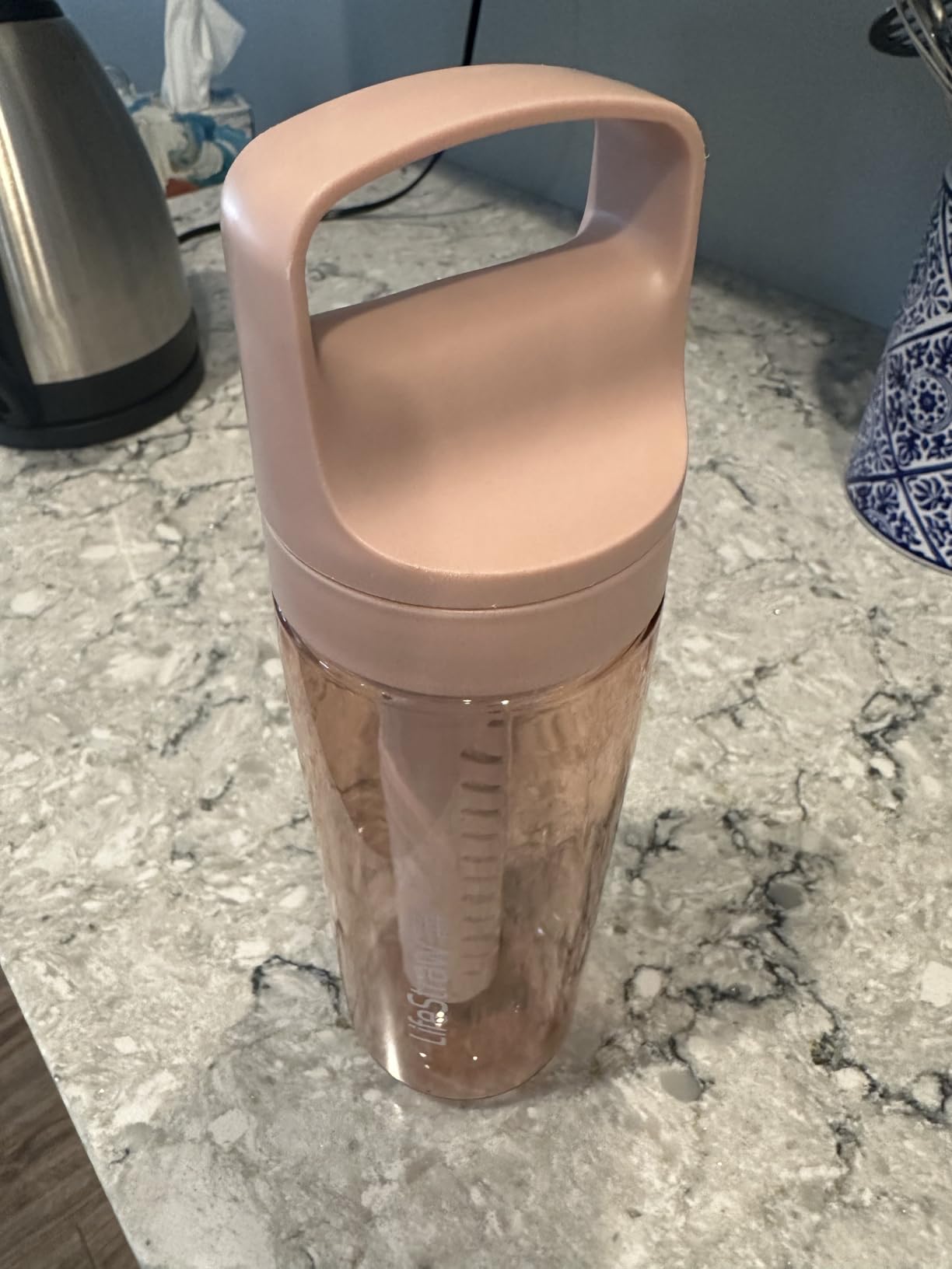 LifeStraw Go Series Water Filter Bottle - BPA-Free, Removes Bacteria, Parasites, Microplastics, Improves Taste, 22oz, Aegean Sea - Customer Photo 1