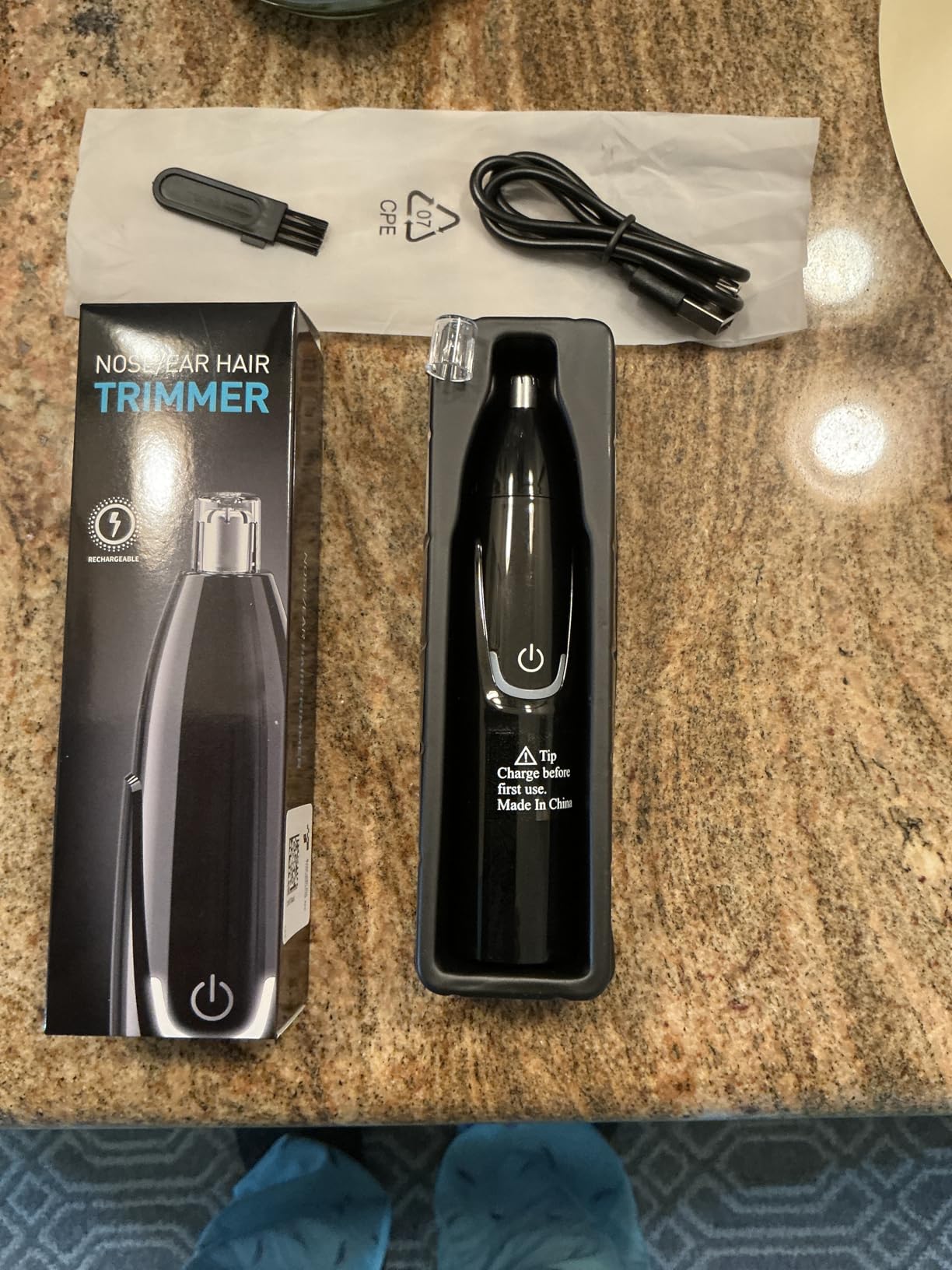 Rechargeable Ear and Nose Hair Trimmer - 2025 Professional Painless Eyebrow & Facial Hair Trimmer for Men Women, Powerful Motor and Dual-Edge Blades for Smoother Cutting Pink - Customer Photo 2