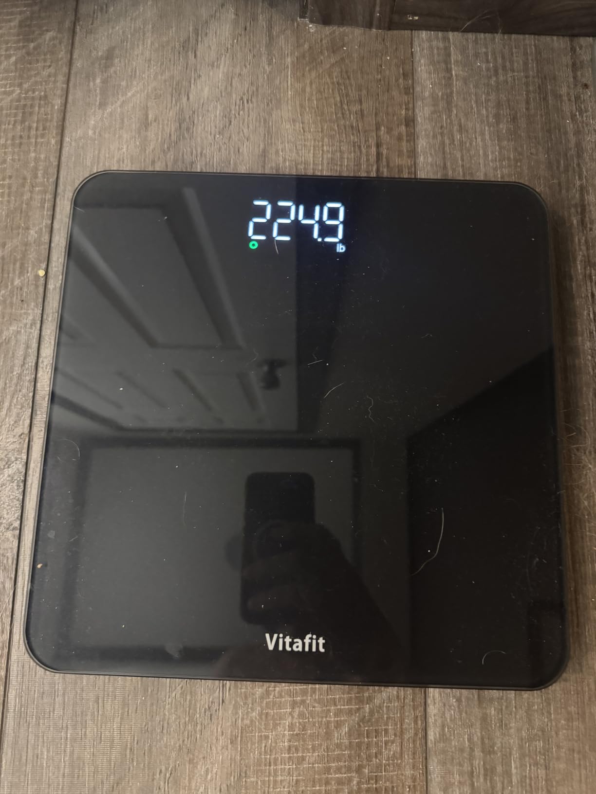 Vitafit Digital Bathroom Scale for Body Weight, Weighing Professional Since 2001, Clear LED Display and Step-On, 3*AAA Batteries Included, 400lb/182kg, Spray Silver Black - Customer Photo 2