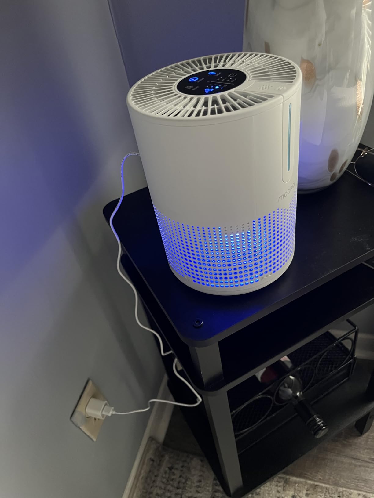 Air Purifiers for Bedroom Home 430 Sq.Ft, MOOKA H13 HEPA Filter Small Portable Air Purifier with USB Cable Fragrance Sponge for Smokers Pollen Pets Dust Odors, Desktop Air Cleaner for Car RV, M01 - Customer Photo 1