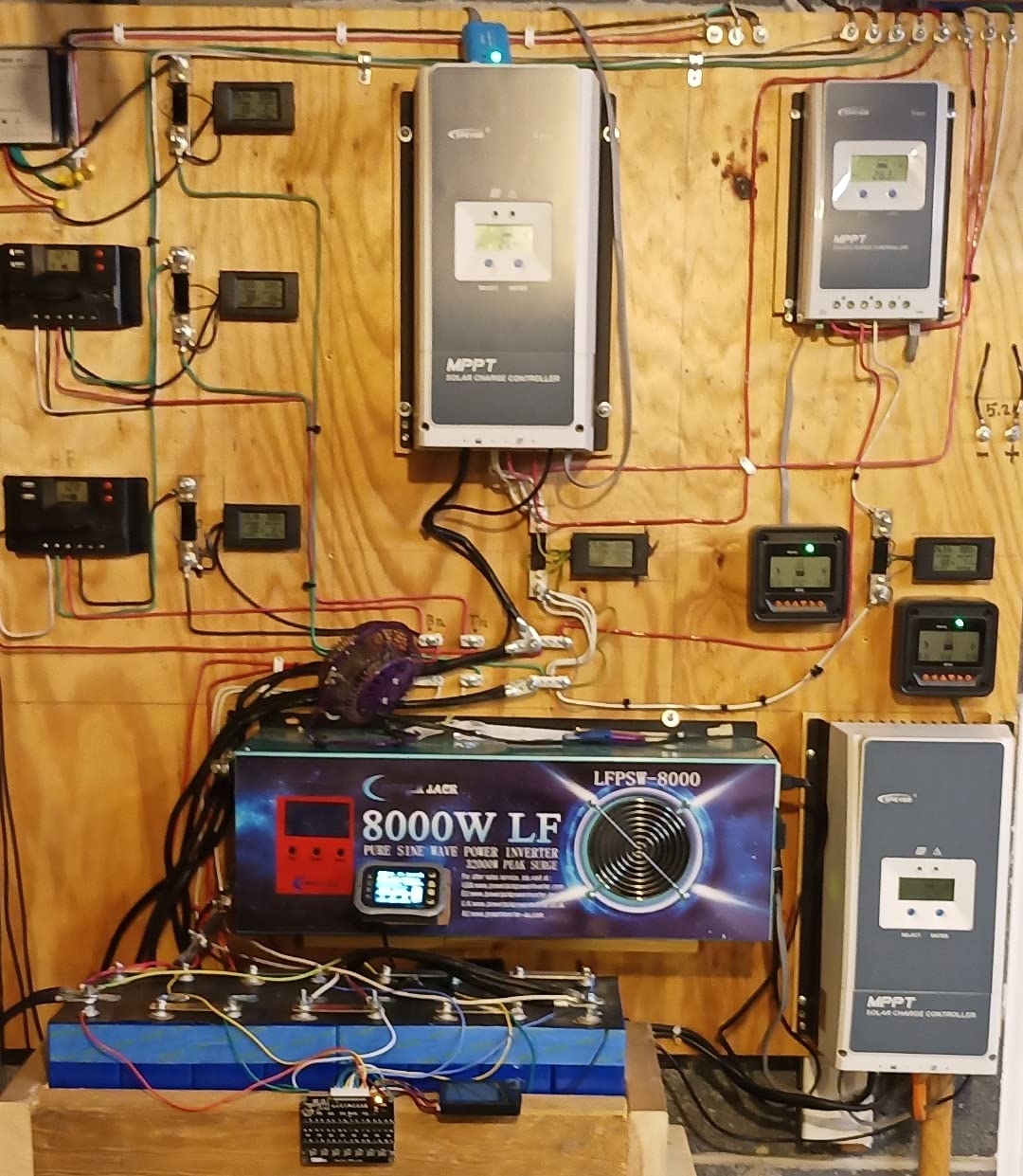 PowMr 5000W Solar Inverter 48V to 120V, Pure Sine Wave Power Inverter 5000W Built-in 80A MPPT Controller, Max.PV Input 5500W,500V,22A, Work with 48V Lead Acid and Lithium Batteries - Customer Photo 2