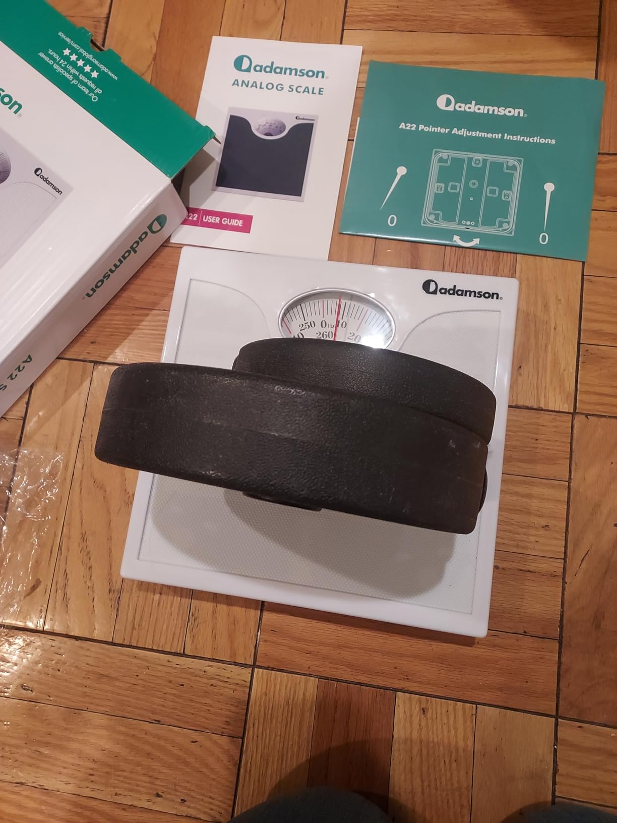 Adamson A22 Bathroom Scale for Body Weight - Up to 260 LB - Anti-Skid Rubber Surface - Analog Bathroom Weight Scales - Customer Photo 1