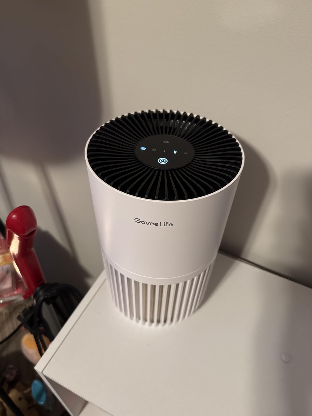 GoveeLife Mini Air Purifier for Bedroom, Smart Filter Air Purifier with App Alexa Control for Pet Hair, Odors, Pollen, HEPA Portable Air Cleaner with 3 Speeds, 2 Modes, Timer, Aroma for Home customer photo 1