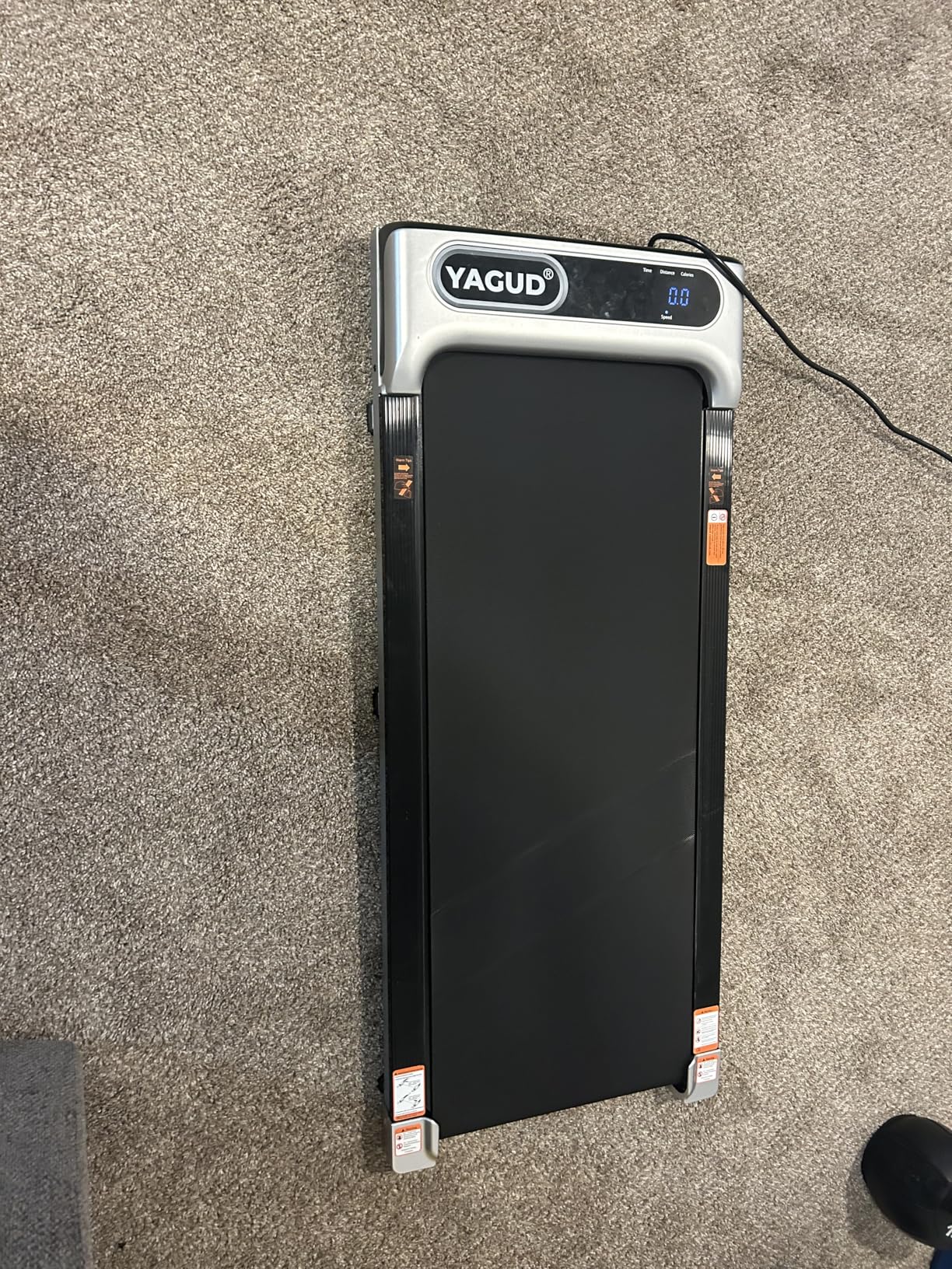 Yagud Under Desk Treadmill, Walking Pad for Home and Office, 2.5 HP Portable Walking Jogging Running Machine with Remote Control and LED Display, Silver - Customer Photo 2