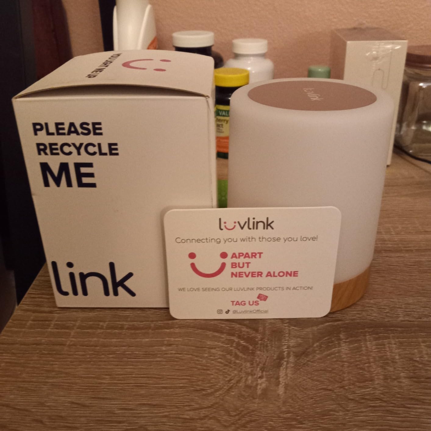 LuvLink Friendship Lamp v2.0 - Long Distance WiFi Touch Lamps for Couples, Friends & Family | Stay Connected from Anywhere – Easy App Setup – No Subscription (Set of Two) - Customer Photo 1
