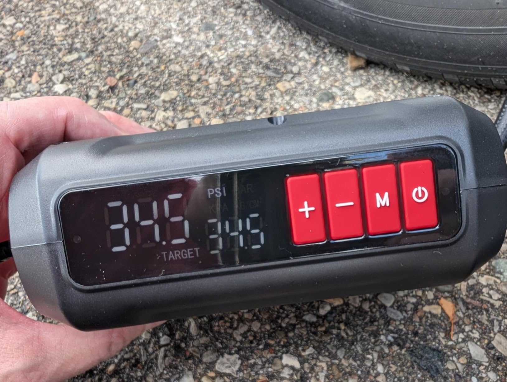 R8 Tire Inflator Portable Air Compressor, DC 12V Air Compressor Portable with Large Dual Digital Screen, 3X Faster Inflation Air Pump for Car, Bike, Ball, Motor - Customer Photo 1