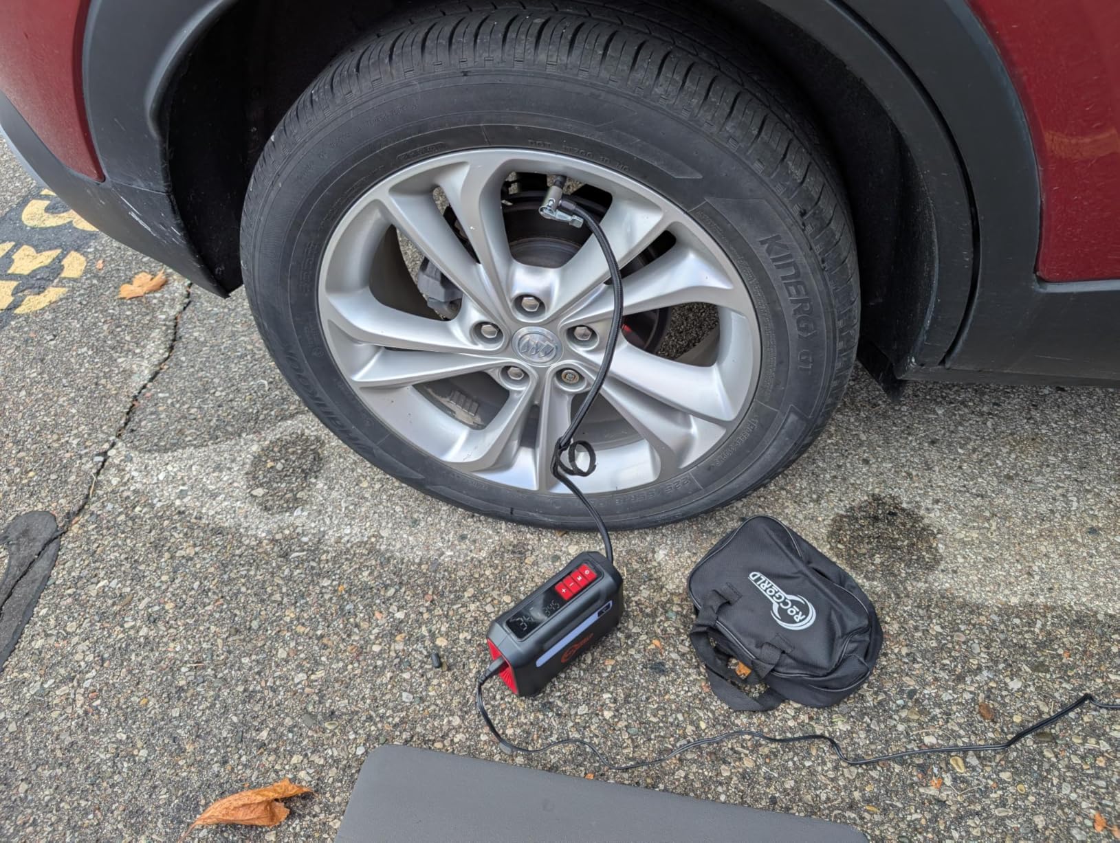 R8 Tire Inflator Portable Air Compressor, DC 12V Air Compressor Portable with Large Dual Digital Screen, 3X Faster Inflation Air Pump for Car, Bike, Ball, Motor - Customer Photo 2