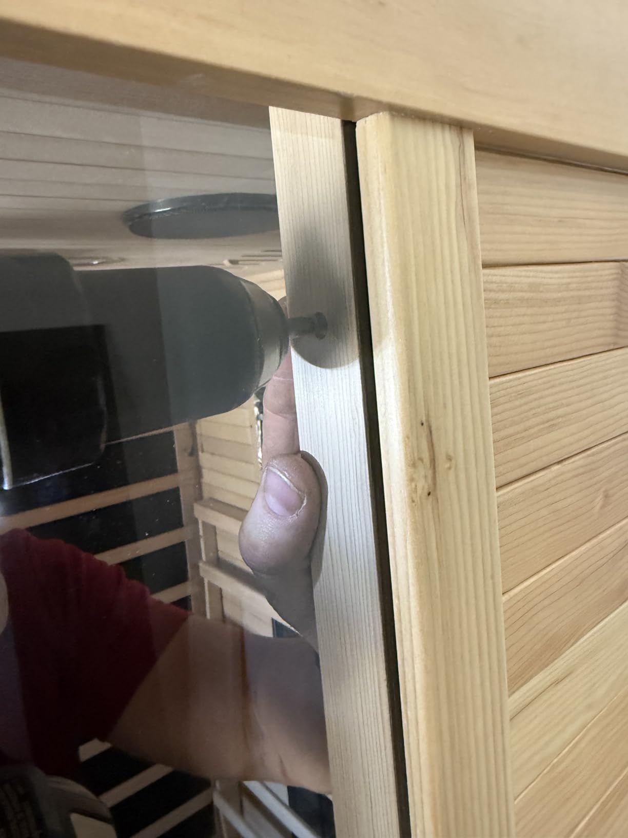 1-2 Person Infrared Sauna 15 Minutes Pre-Warm up Far Infrared Sauna for Home with 7 Colors Chromo Therapy Lighting and Full View Tempered Glass,2-in-1 Towel Holder - Customer Photo 1