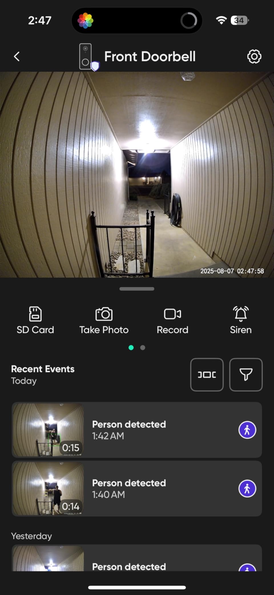WYZE Doorbell Camera v2, 2K Security Video Doorbell with Color Night Vision, 2-Way Audio, 24/7 Video Recording*, Package Monitor, Works with Alexa & Google Assistant, Wired. Free Expert Setup - Customer Photo 1