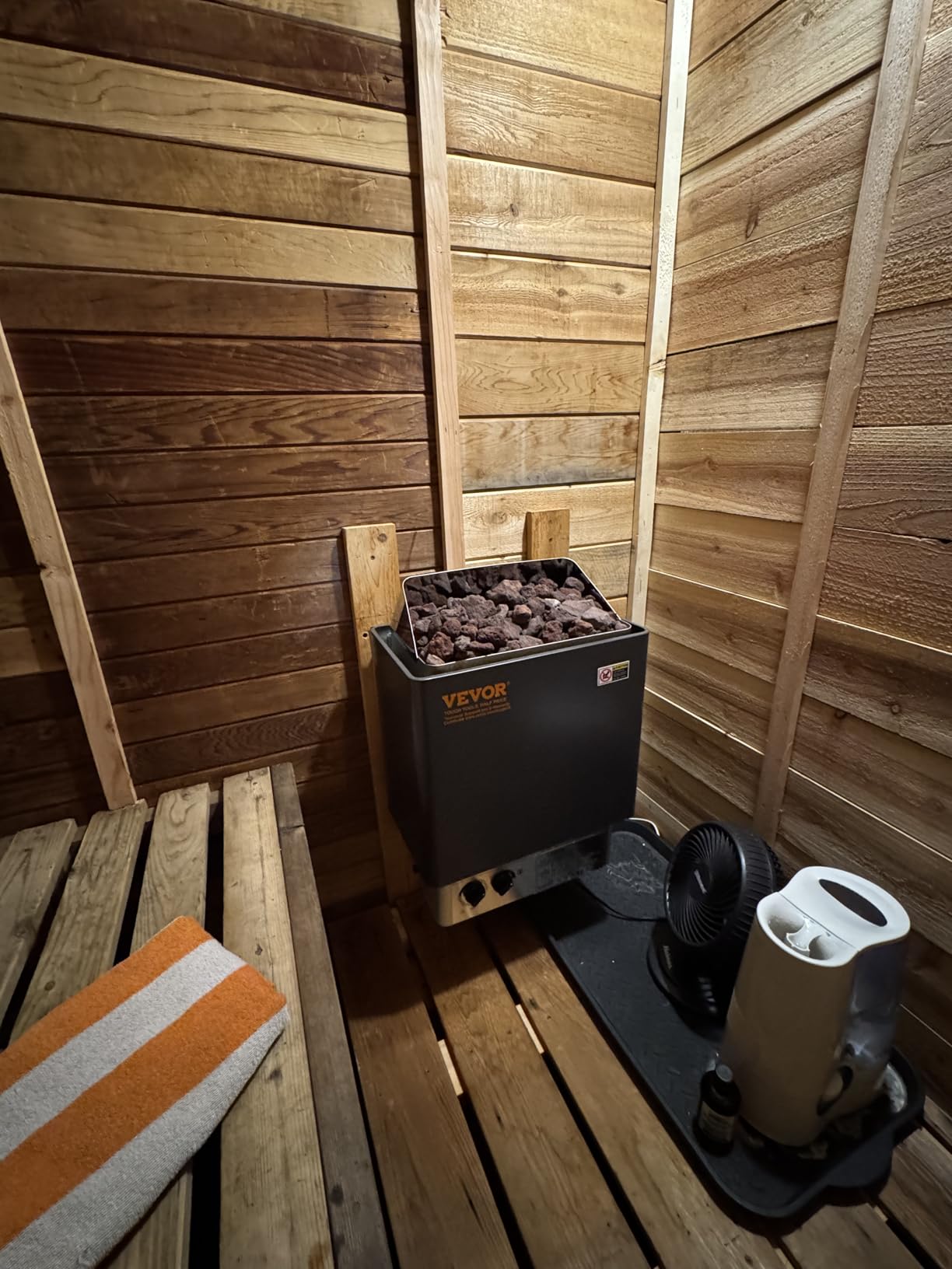 VEVOR Sauna Heater,220V Electric Sauna Stove, Steam Bath Sauna Heate 3h Timer and Adjustable Temp for Max. 176-318 Cubic Feet, Home Hotel Spa Shower Use (6KW) FCC Certification - Customer Photo 2