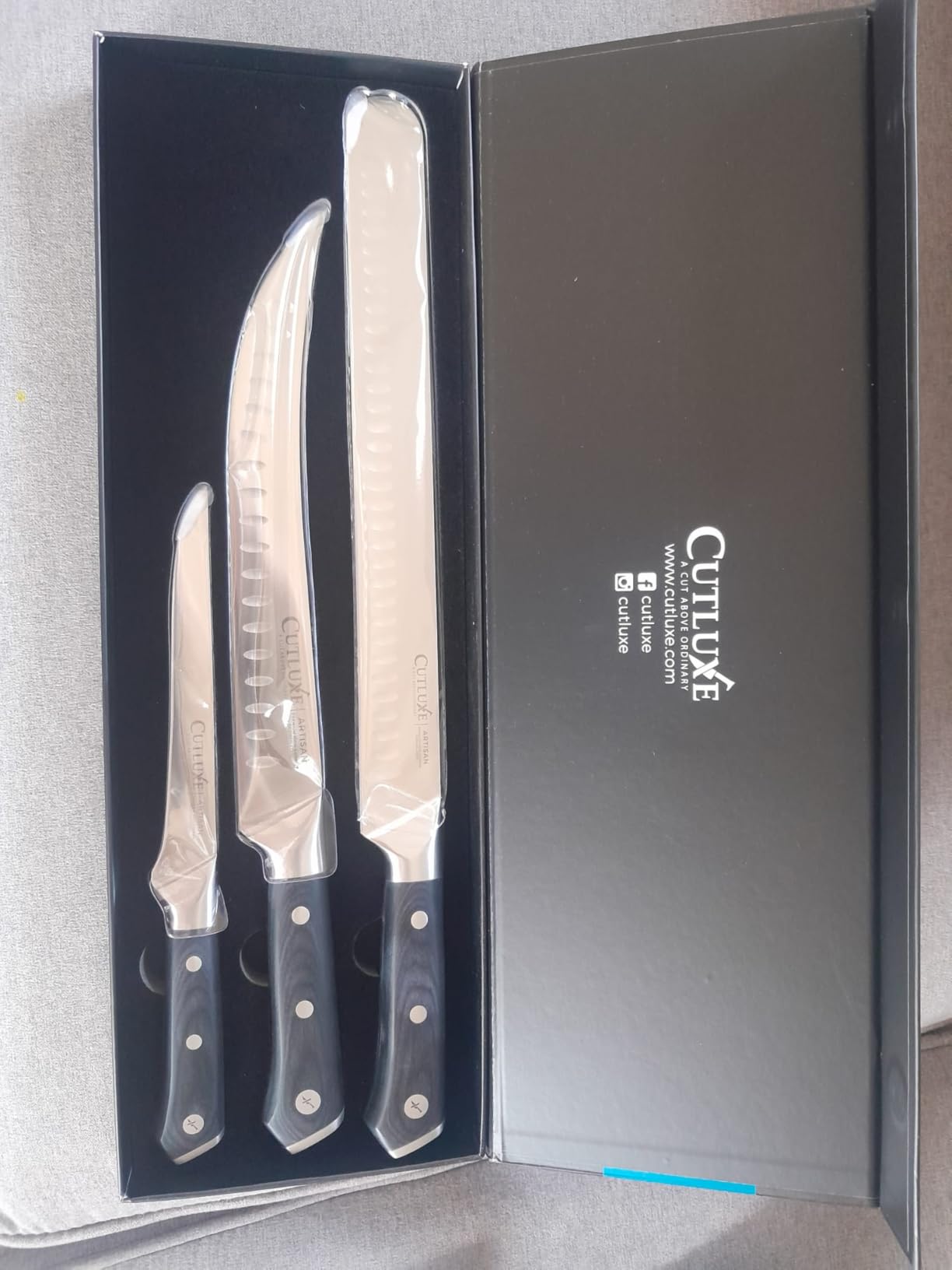 Cutluxe BBQ Carving Knife Set – Brisket Slicing and Boning Knife for Meat Cutting – Professional Knife with Razor Sharp German Steel, Full Tang, Ergonomic Handles – Artisan Series - Customer Photo 1