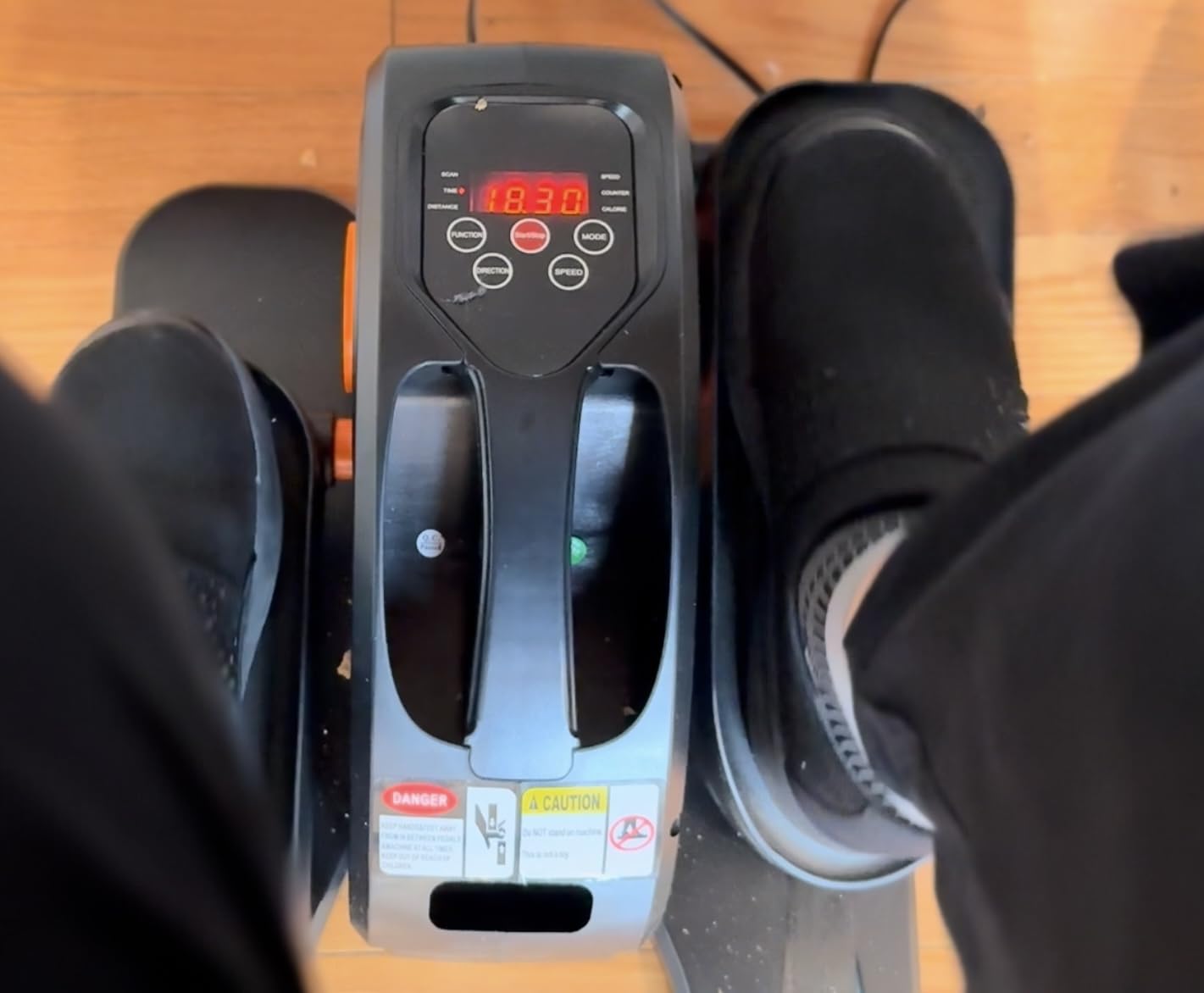 Under Desk Elliptical Machine, Quiet & Portable Seated Pedal Exerciser with 12 Adjustable Speeds & Remote Control, Low-Impact Electric Ellipse Leg Exerciser for Cardio & Strength - Customer Photo 1