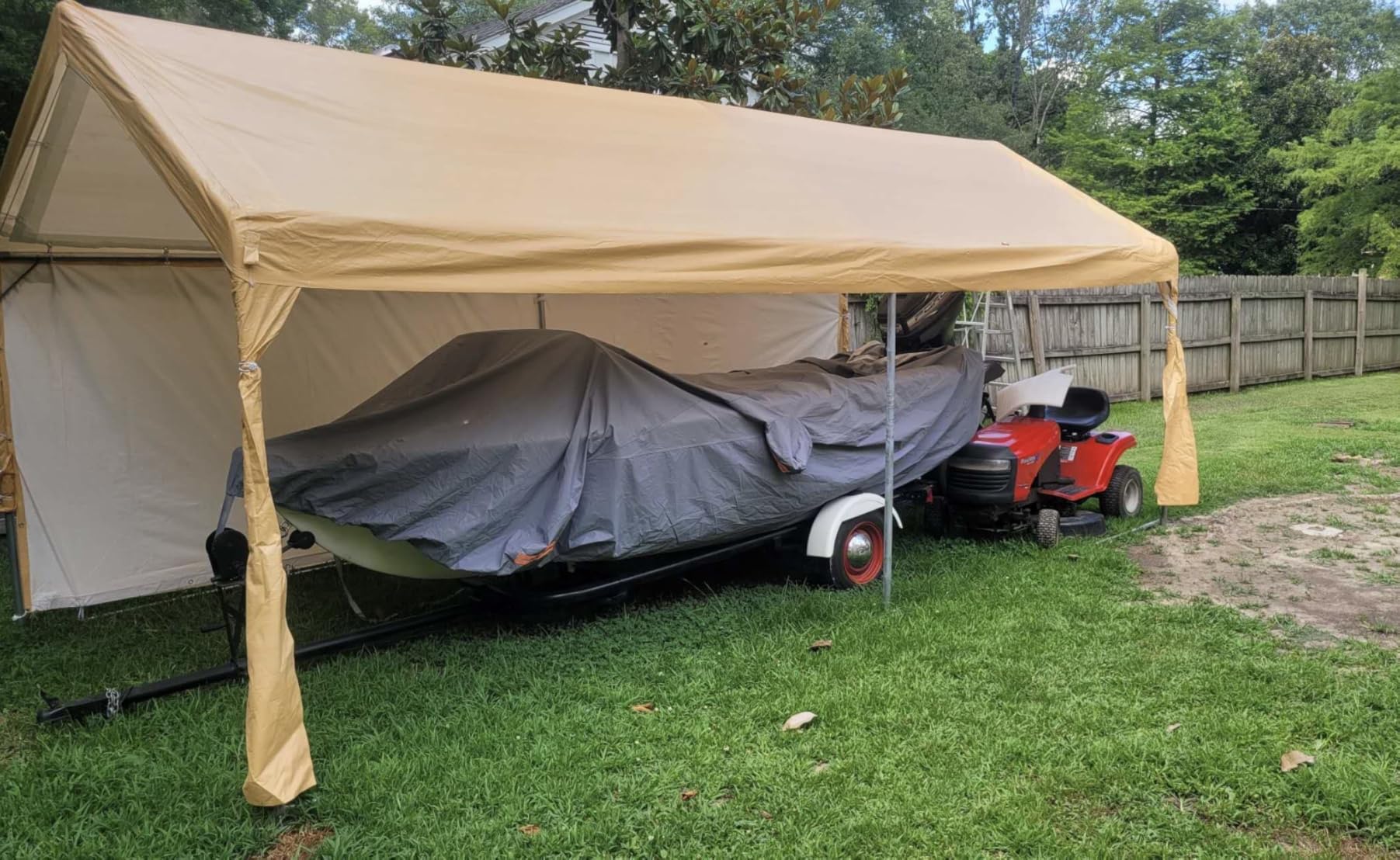 Sophia & William Carport Car Port Canopy 10x20 ft Heavy Duty, Portable Garage Shelter Car Tents Carpas para Carros All Weather for Automobiles Truck Boat, with Removable Sidewalls and Metal Frame - Customer Photo 2