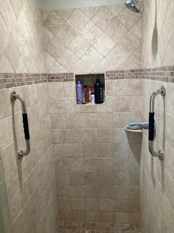 2 Pack 16 Inch Grab Bars for Bathtubs and Showers, Anti Slip Handicap Grab Bars for Shower, Safety Bath & Toilet Rail for Elderly Senior, Shower Handle Disability Assist Bathroom Handrail - Customer Photo 1