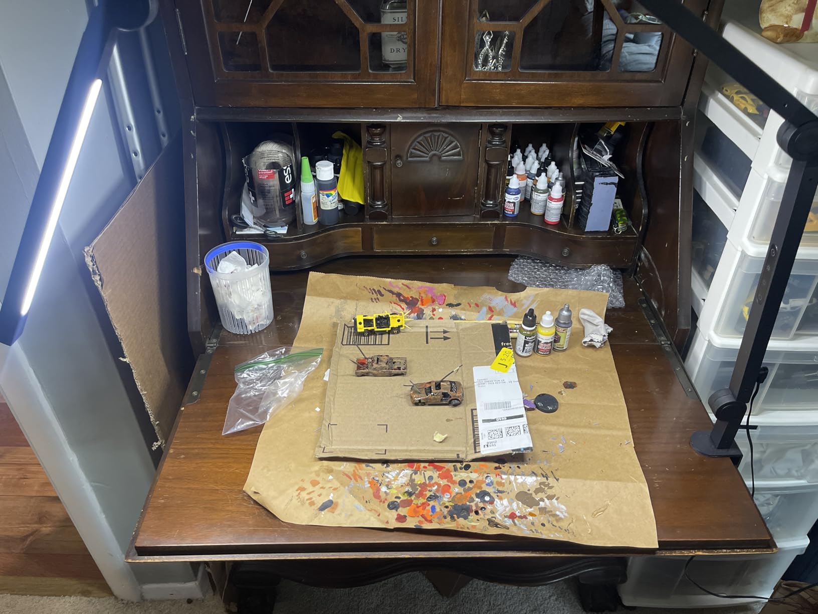 LED Desk Lamp with Clamp,Adjustable Swing Arm Desk Lamps for Home Office,Dimmable Tempering Eye Care Desk Light Bright Modern Led Table Lamp for Nail Tech Architect,Flexible Tall Task Table Light - Customer Photo 1