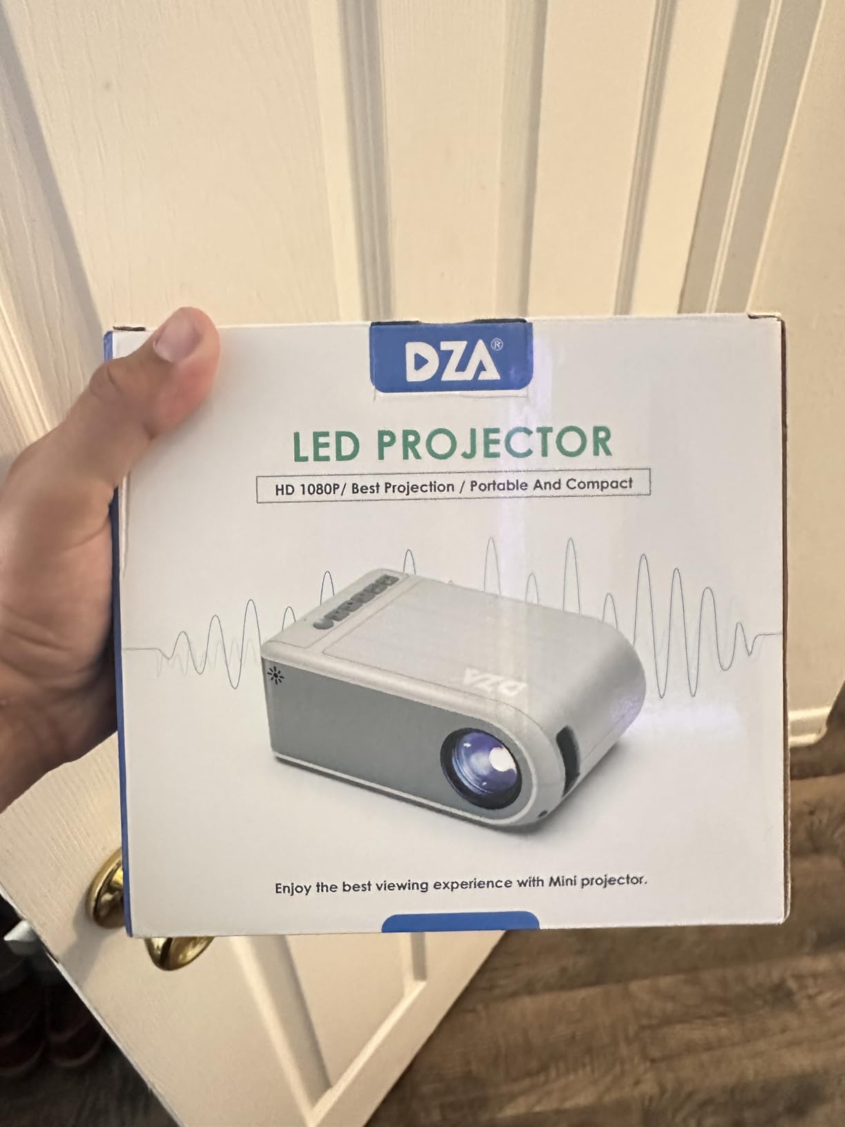 Mini Projector with WiFi and Bluetooth, Outdoor Portable Mini Projector for iPhone Supports 1080P with Built-in Speaker, Movie Projector for Home Theater Compatible with PC/TV Stick/HDMI (Basic 220) - Customer Photo 1