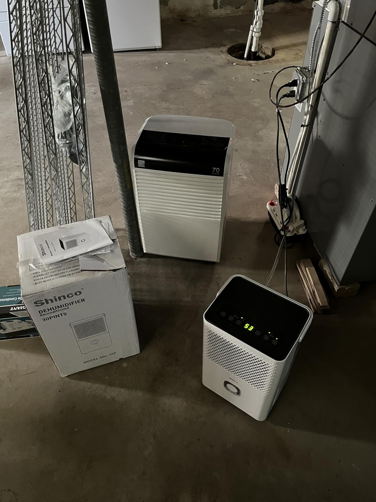 Shinco Commercial Dehumidifiers with Pump, 200 Pints Industrial Dehumidifier for Crawl Spaces, Basements Warehouse and Large Spaces up to 8,000 Sq Ft - Customer Photo 1