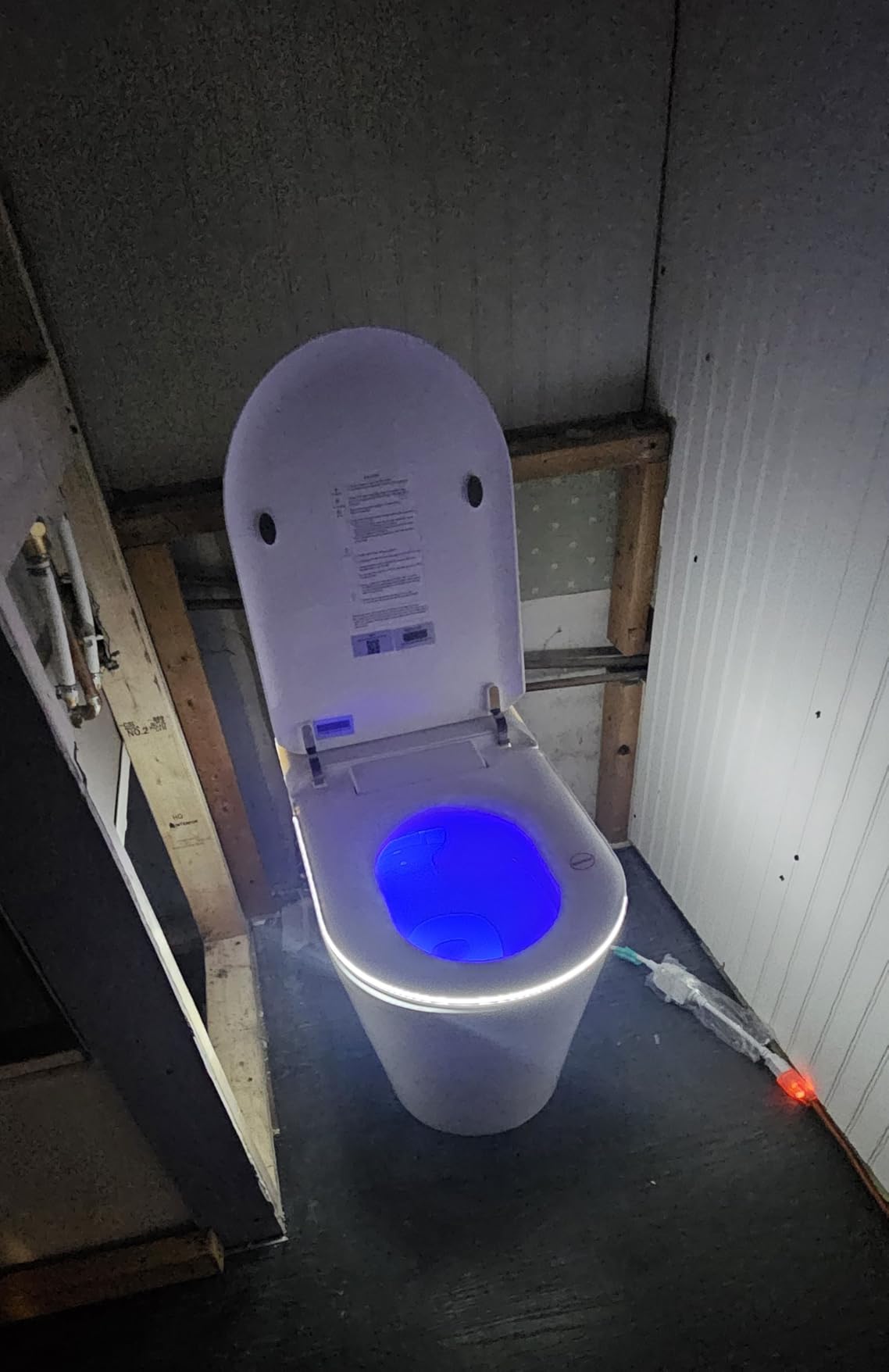 Smart Toilet,Tankless Toilets with Warm Water Sprayer and Dryer, Foot Sensor Operation,Bidet with Heated Seat Smart with Bidet Built In Fahrenheit LED Display - Customer Photo 1