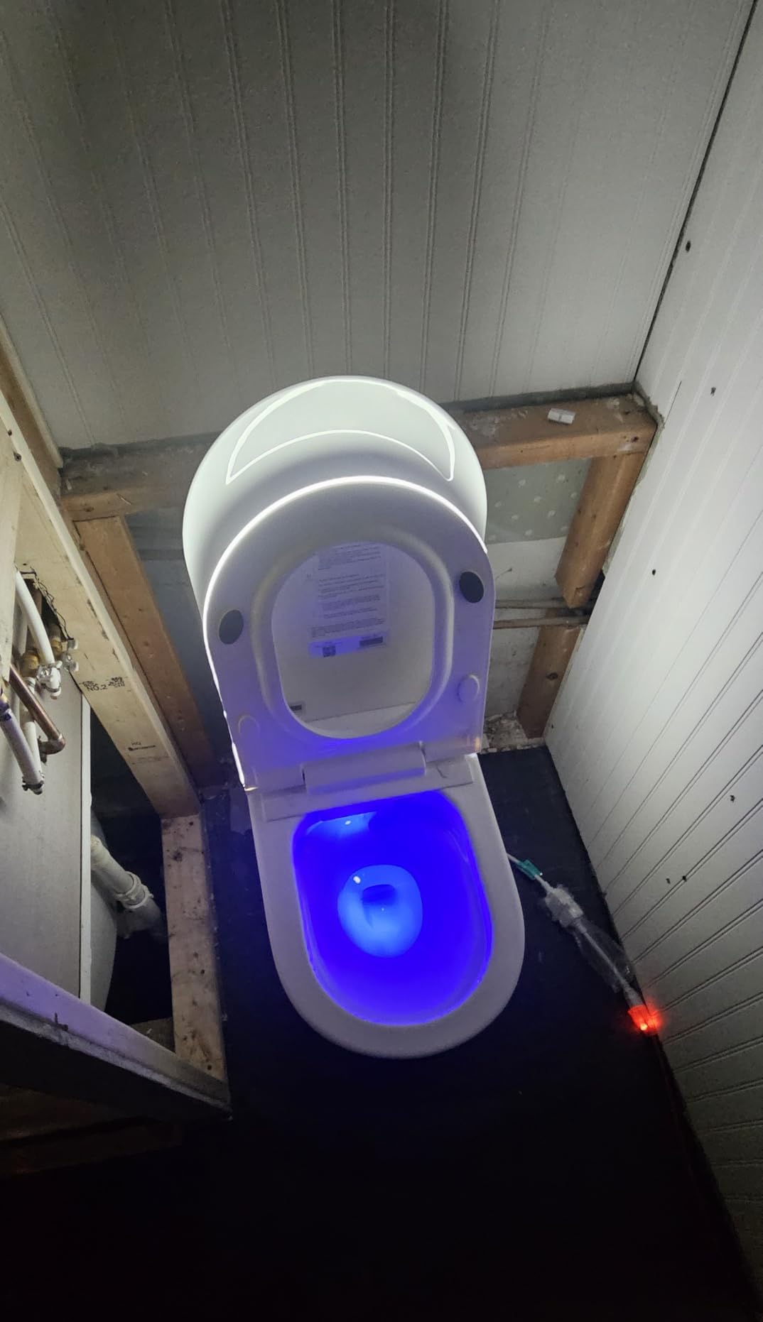 Smart Toilet,Tankless Toilets with Warm Water Sprayer and Dryer, Foot Sensor Operation,Bidet with Heated Seat Smart with Bidet Built In Fahrenheit LED Display - Customer Photo 2