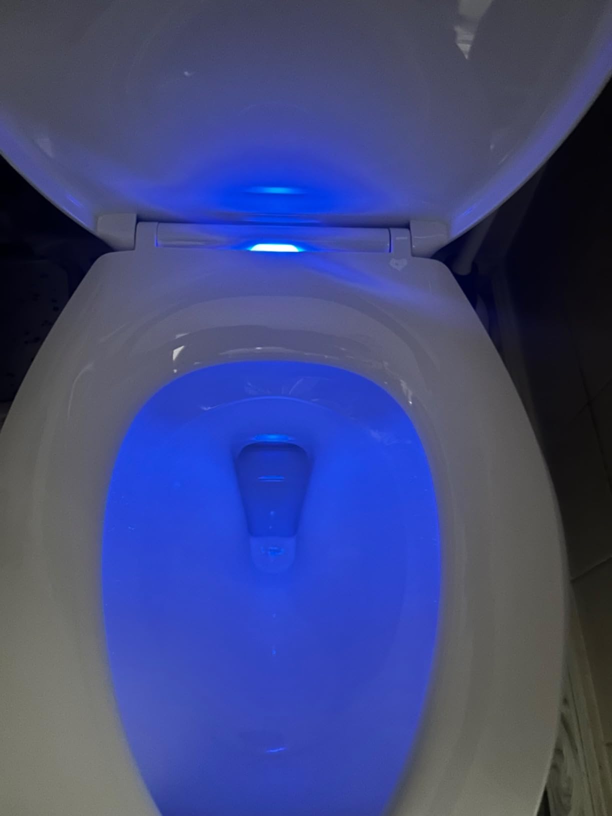 Elongated Toilet seat with Built-in Night Light, Oval Toilet Seat with Soft Slow Close, Oblong Toilet Seat Plastic Replacement - Customer Photo 1